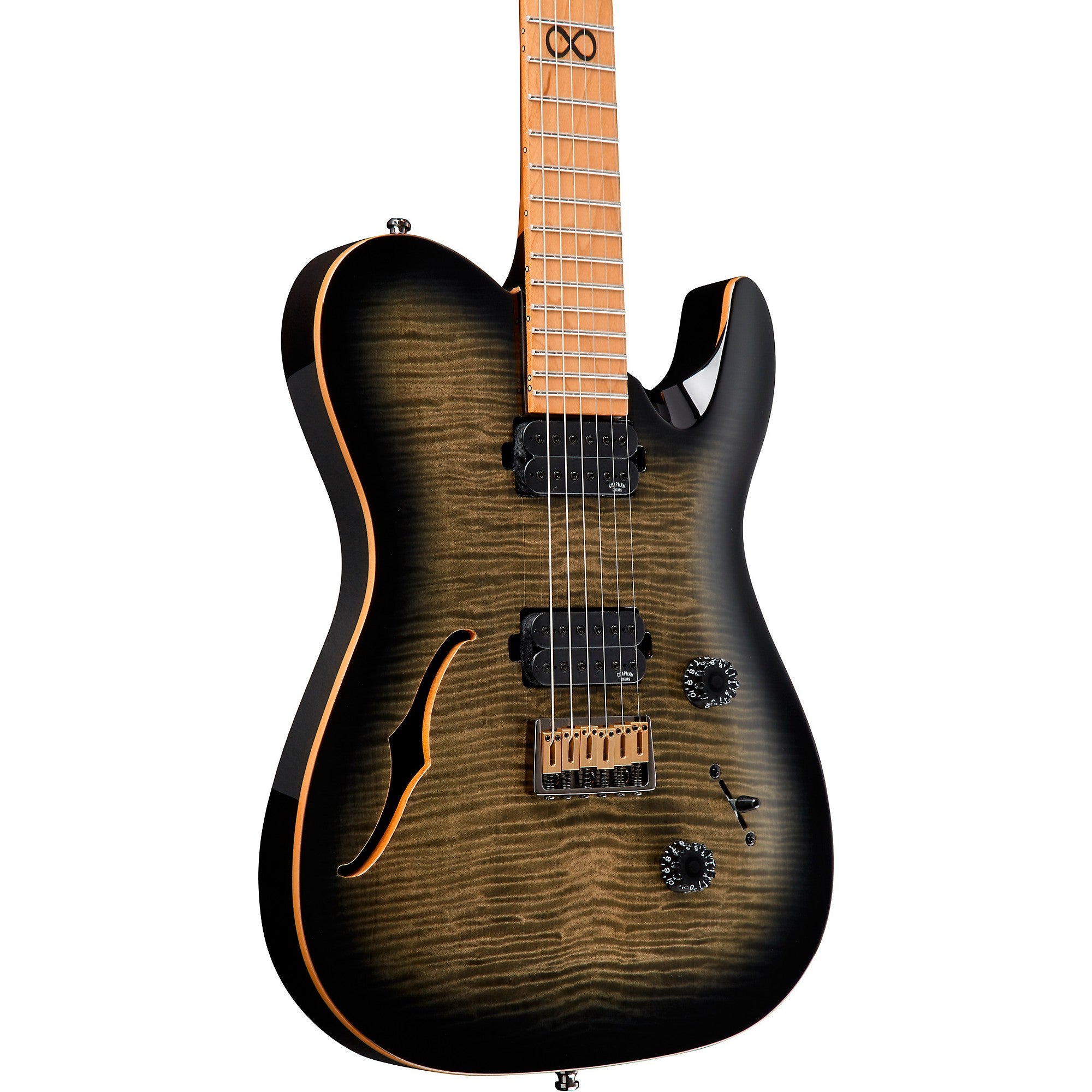 Chapman Guitars ML3 Pro Modern Semi-Hollow Obsidian Burst