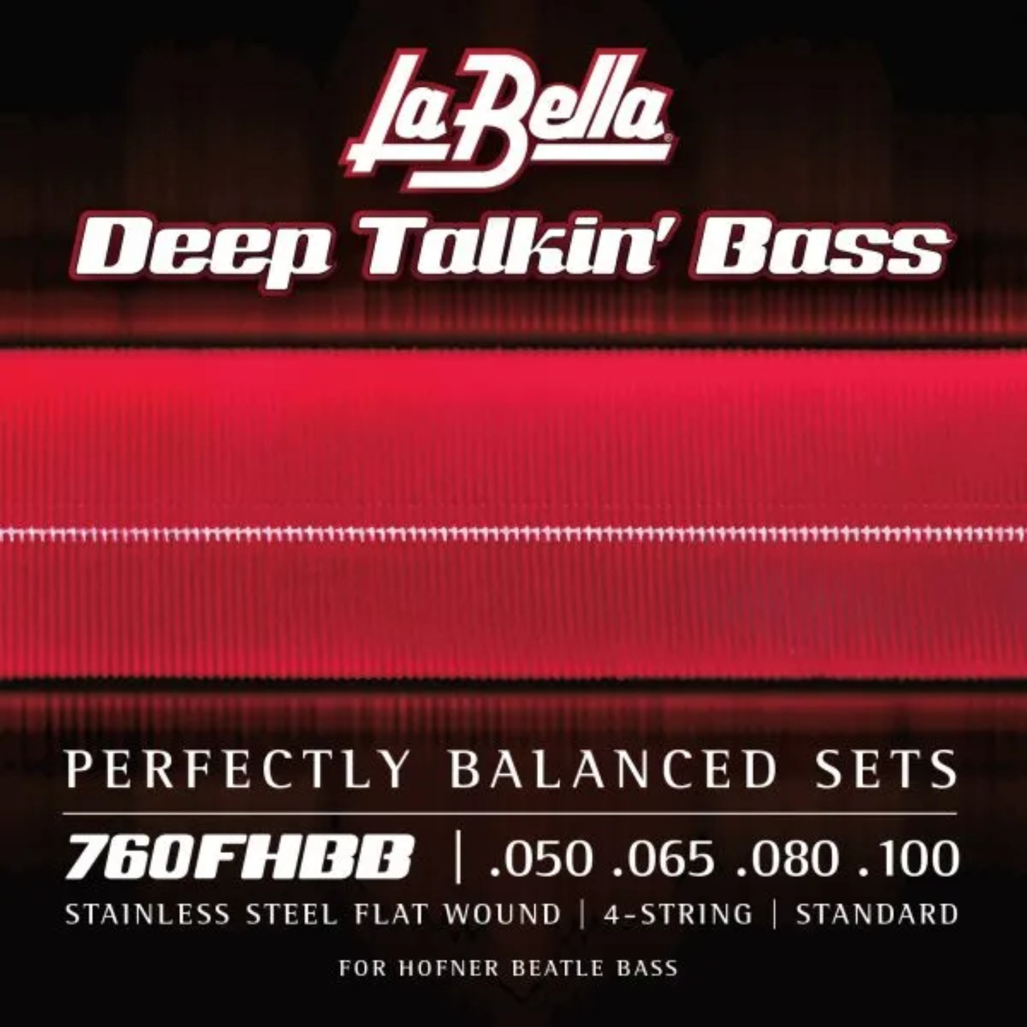 La Bella Beatle Bass Flat Wound Strings, 50-100