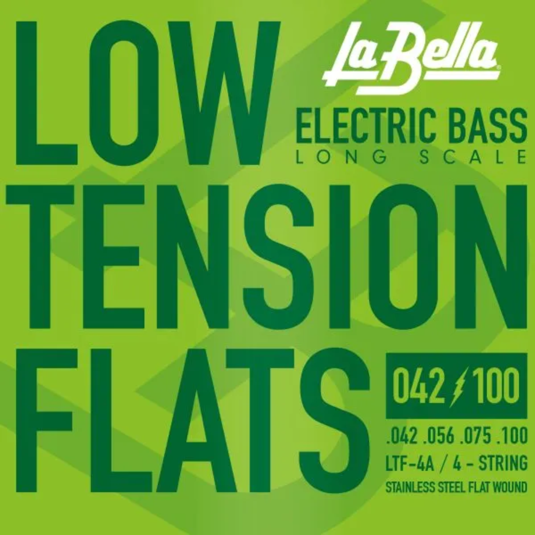 La Bella Low Tension Flats Electric Bass Strings, 42-100