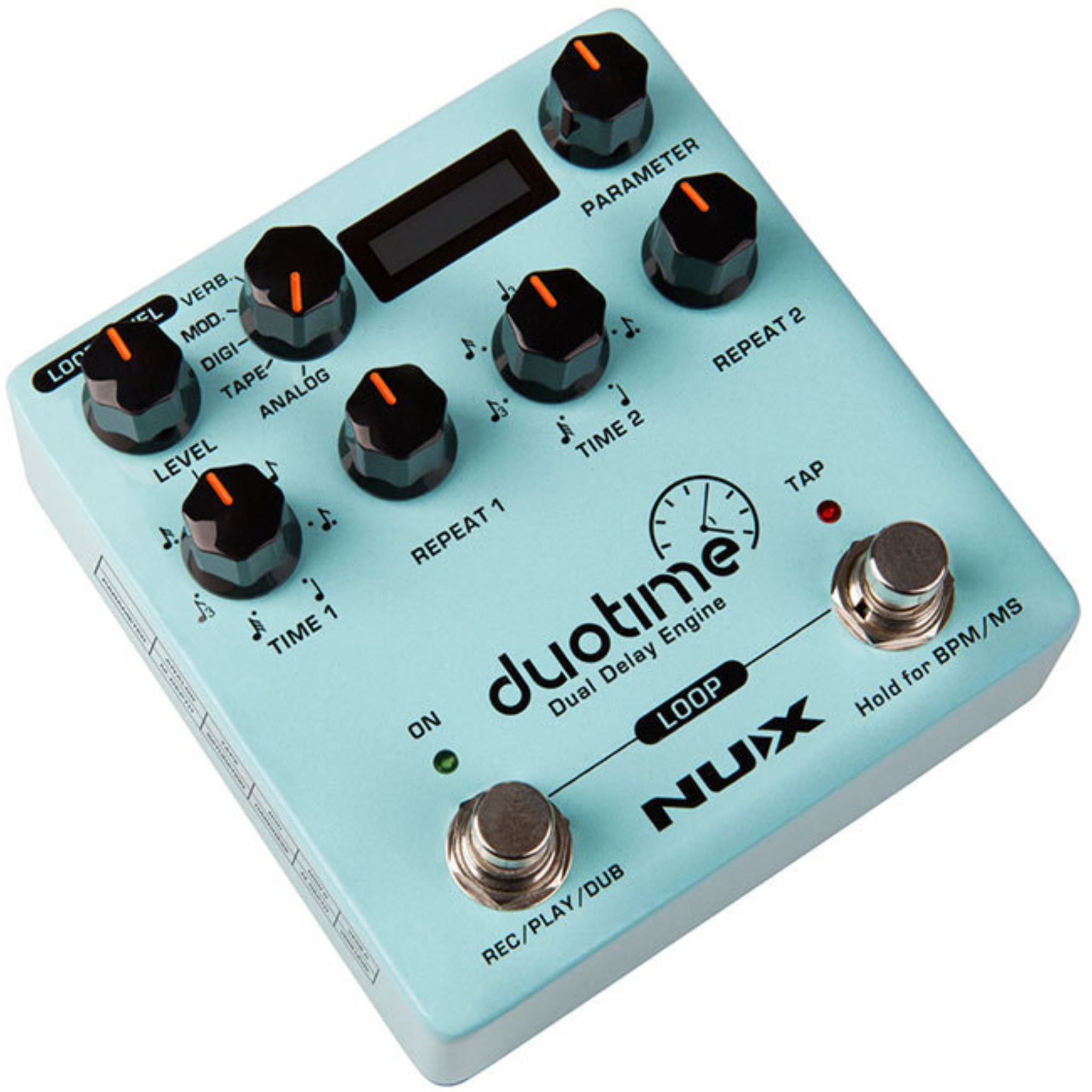 NUX Verdugo Series Duotime Dual Delay Engine Effects Pedal