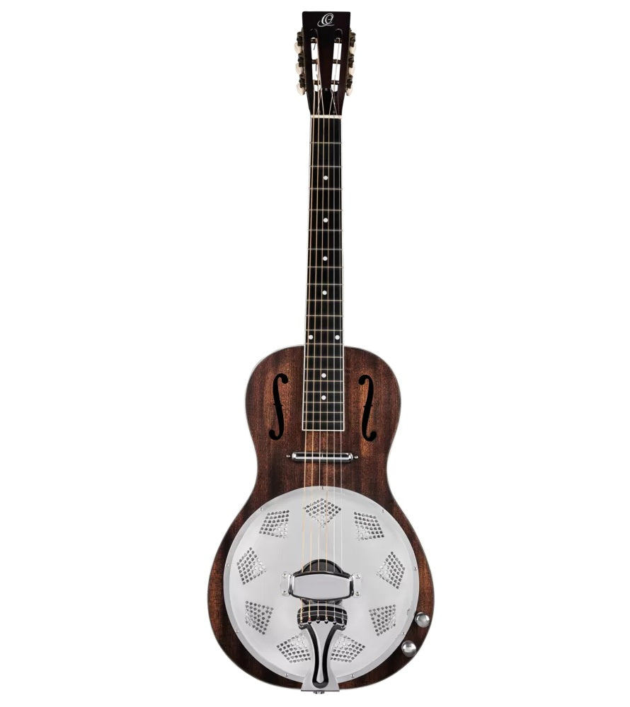 Ortega Americana Series Resonator Guitar, Distressed Satin Whisky Burst