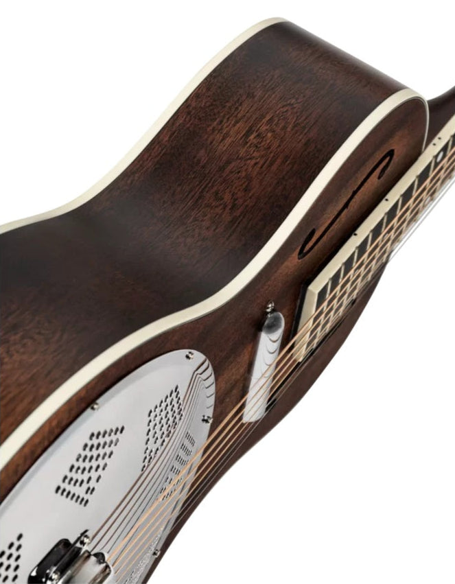 Ortega Americana Series Resonator Guitar, Distressed Satin Whisky Burst