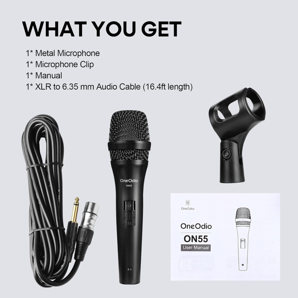 OneOdio ON55 Dynamic Vocal Microphone w/ 5m Lead