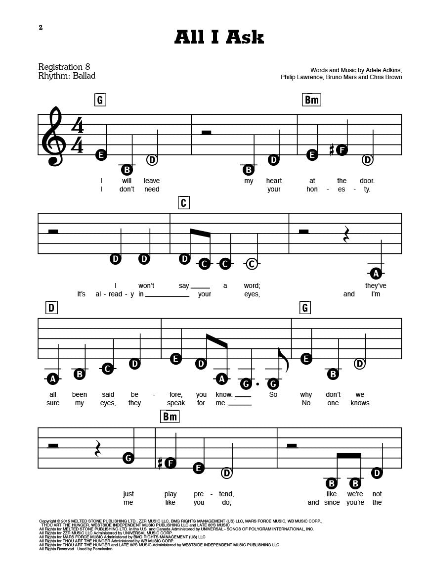 E-Z Play Piano 38, Best of Adele