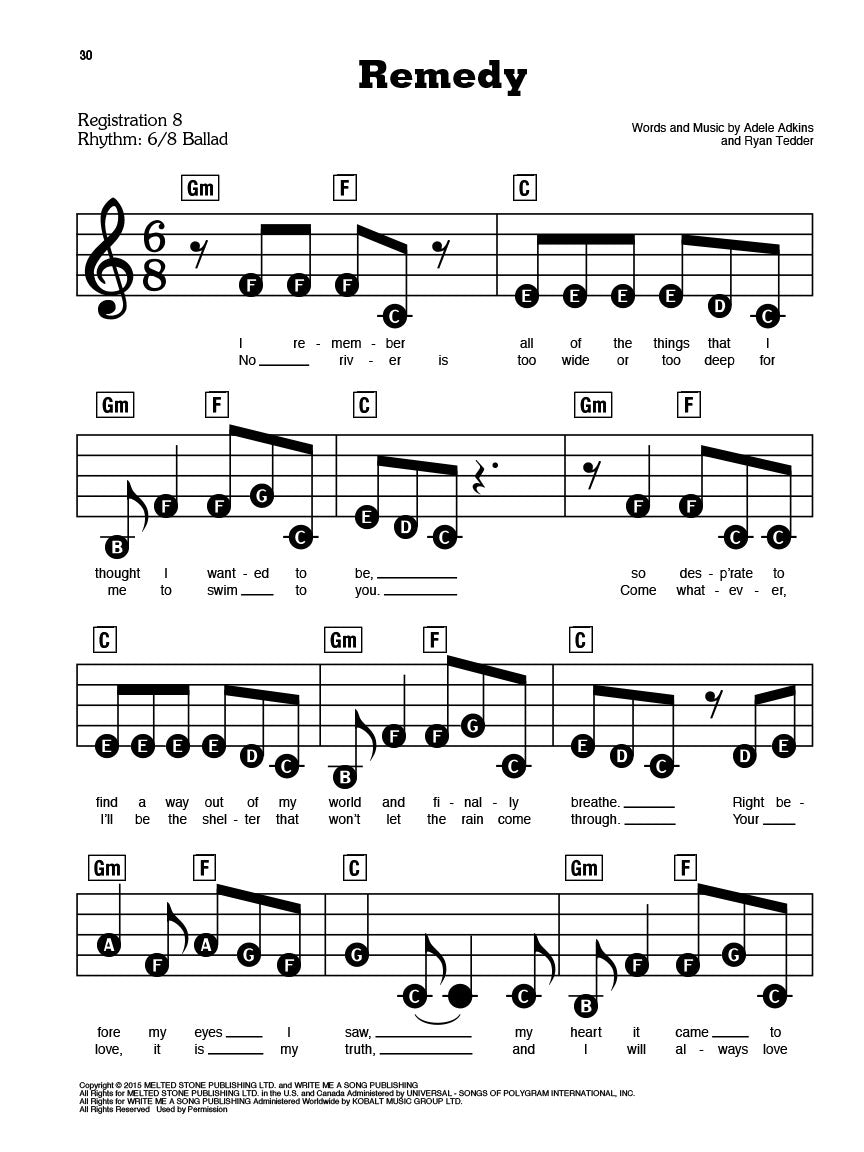 E-Z Play Piano 38, Best of Adele