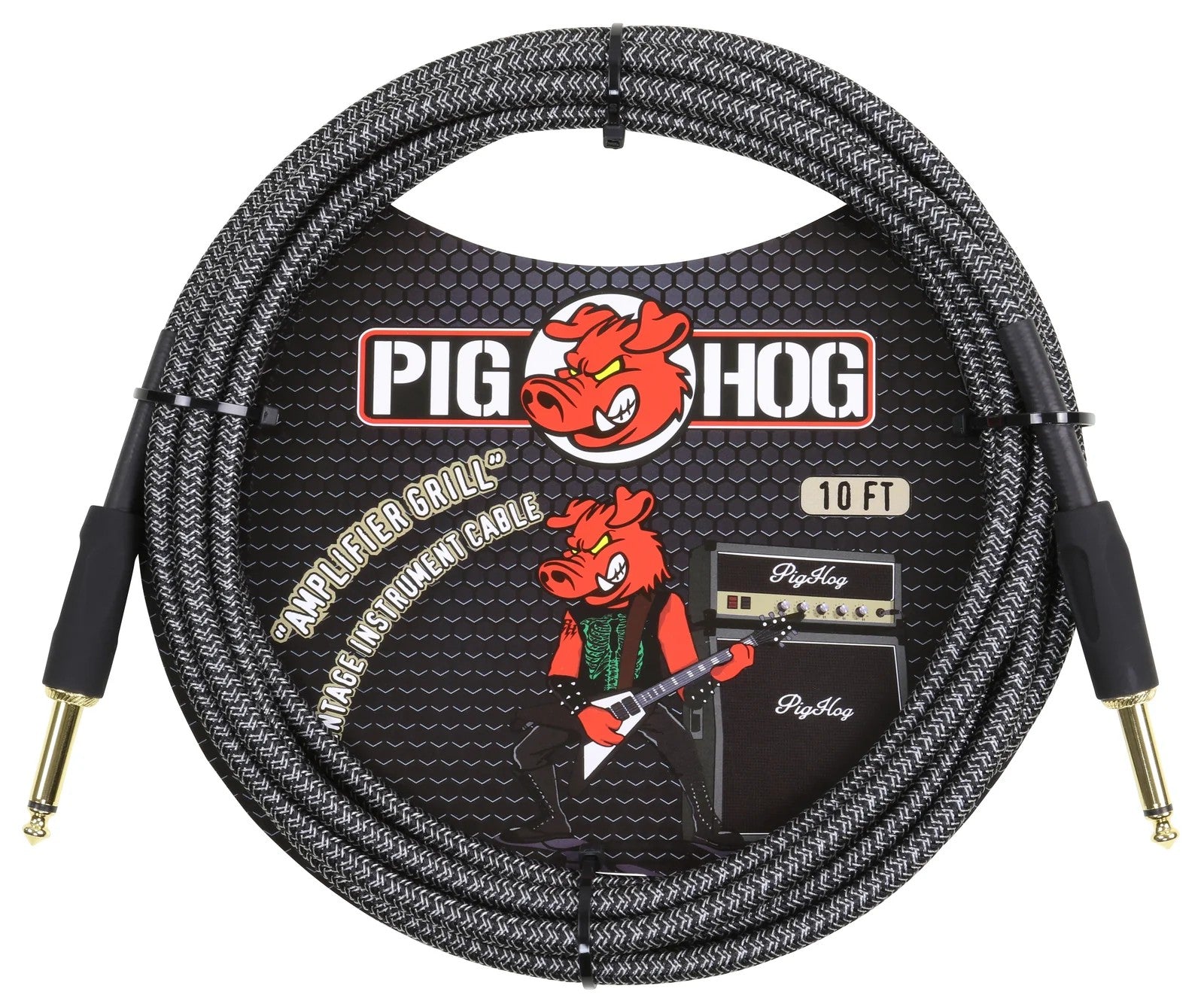 Pig Hog Instrument Cable 10ft, Amplifier Grill