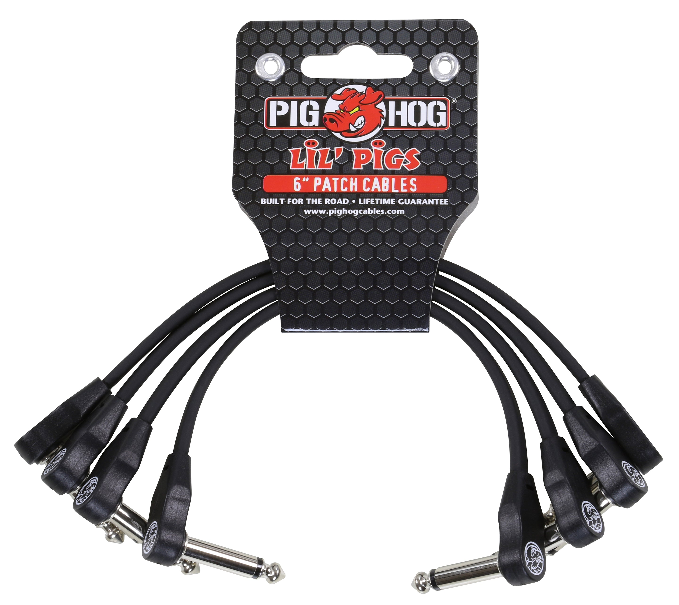 Pig Hog "Lil Pigs" 6inch Patch Cables, 4 Pack