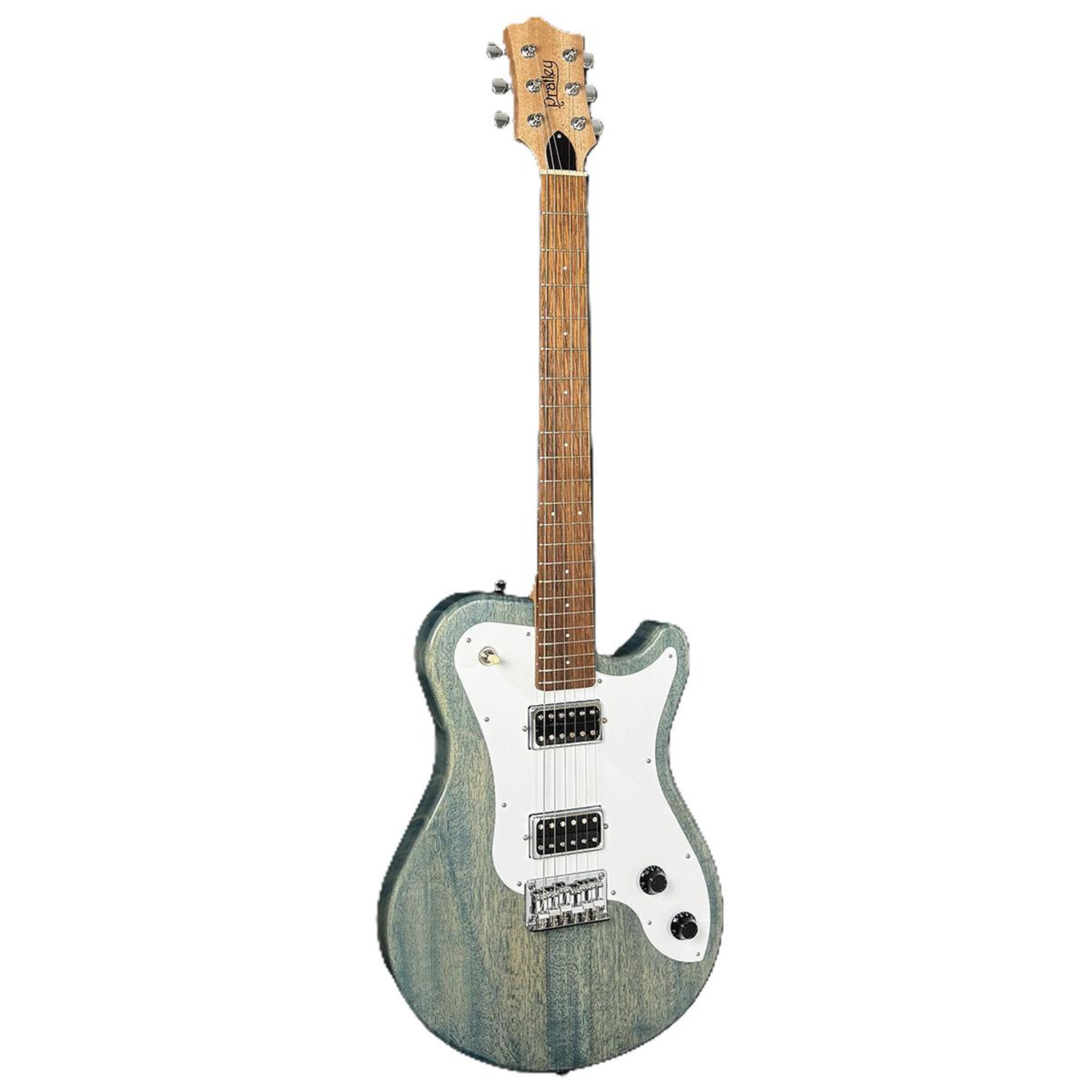 Pratley DVR Single Cutaway Electric Guitar, Denim Blue