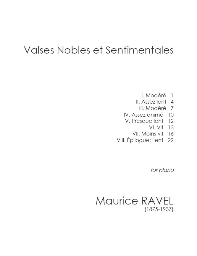 Ravel: Valses Nobles et Sentimentales