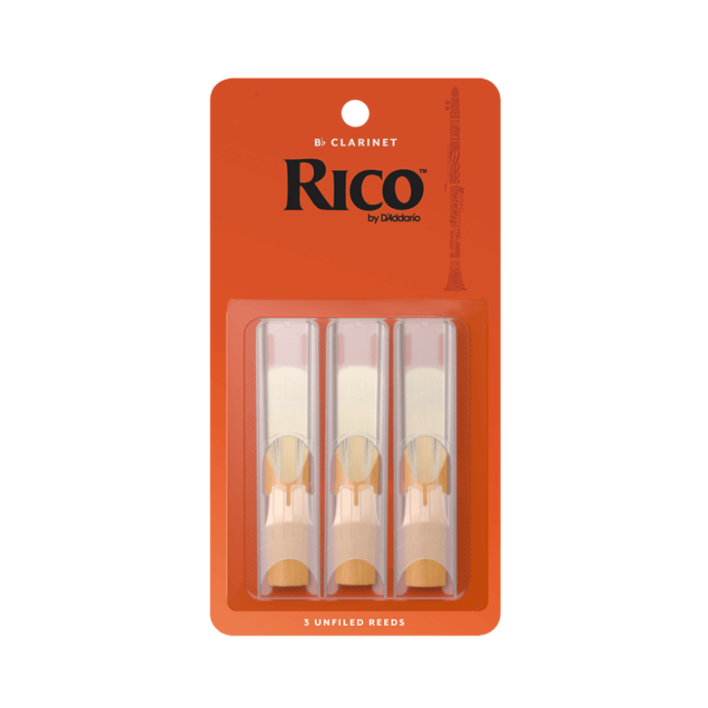 Rico Bb Clarinet Reeds, 3-Pack