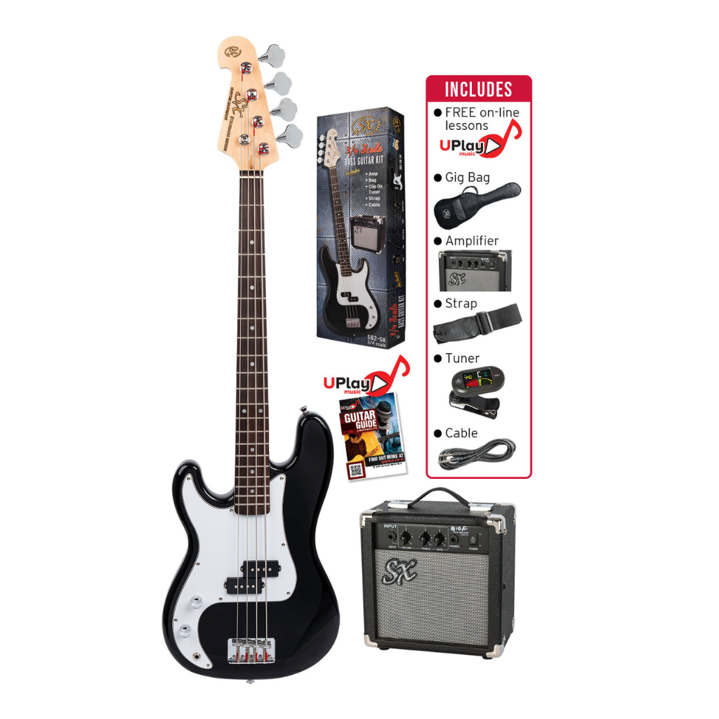 SX ¾ Size Bass Guitar & Amp Pack