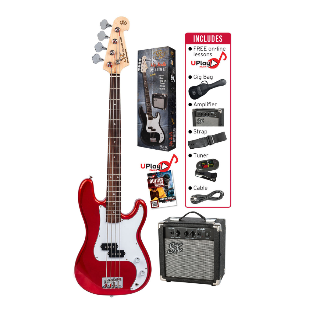 SX ¾ Size Bass Guitar & Amp Pack