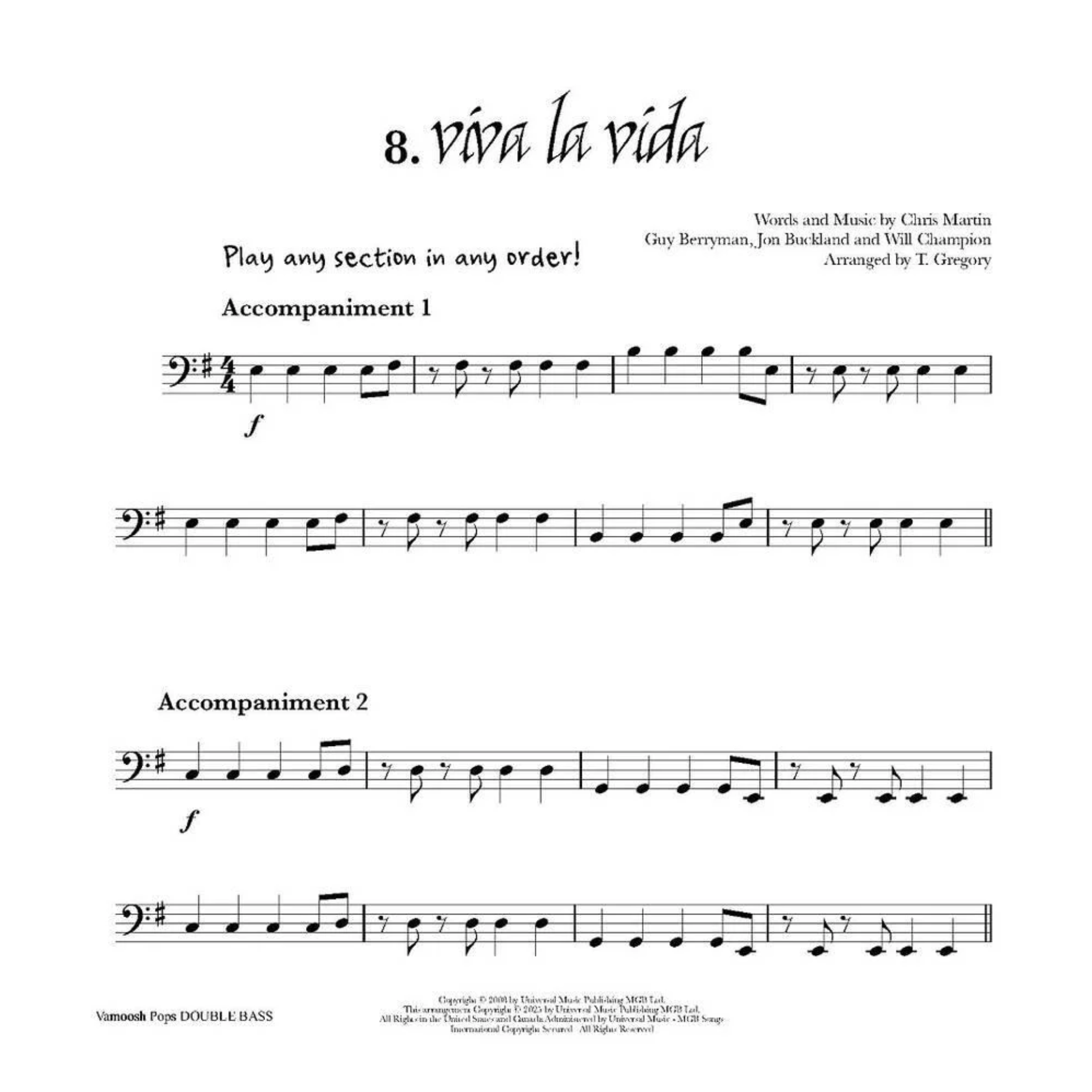Vamoosh Pops Double Bass Book