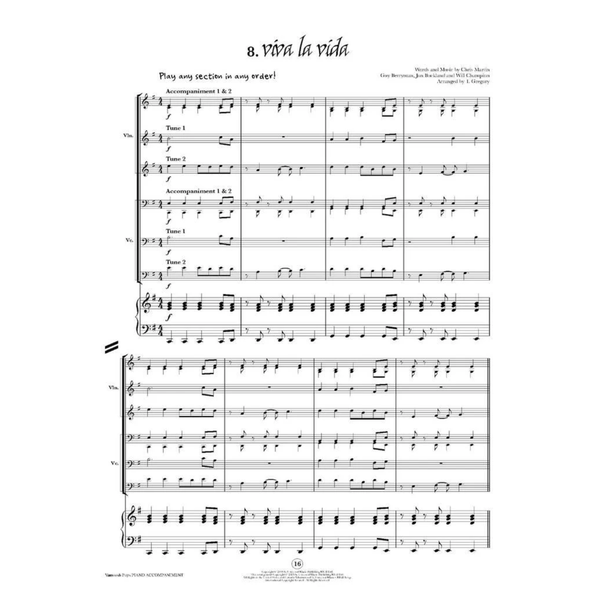 Vamoosh Pops Piano Accompaniment Book