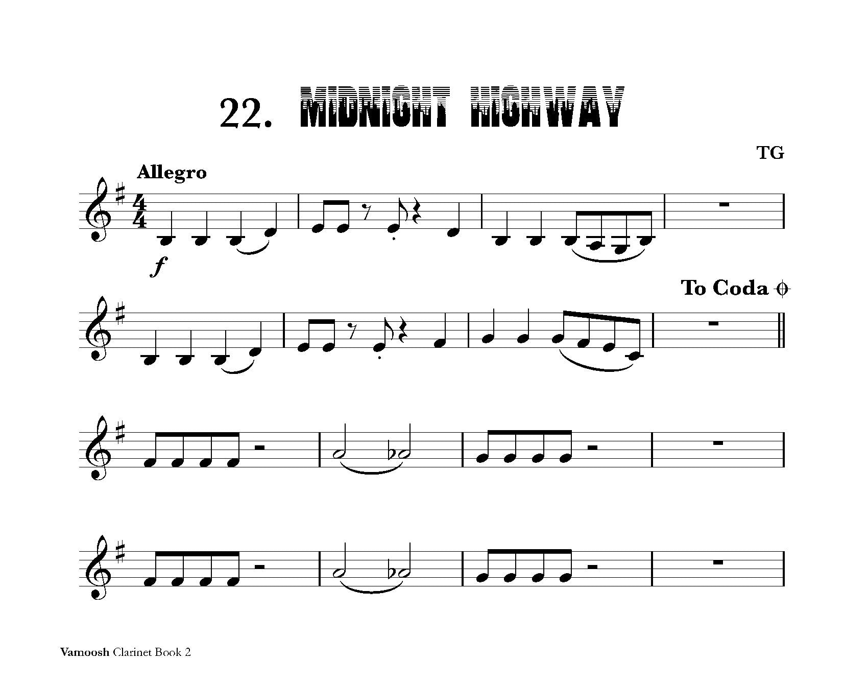 Vamoosh Clarinet Book 2