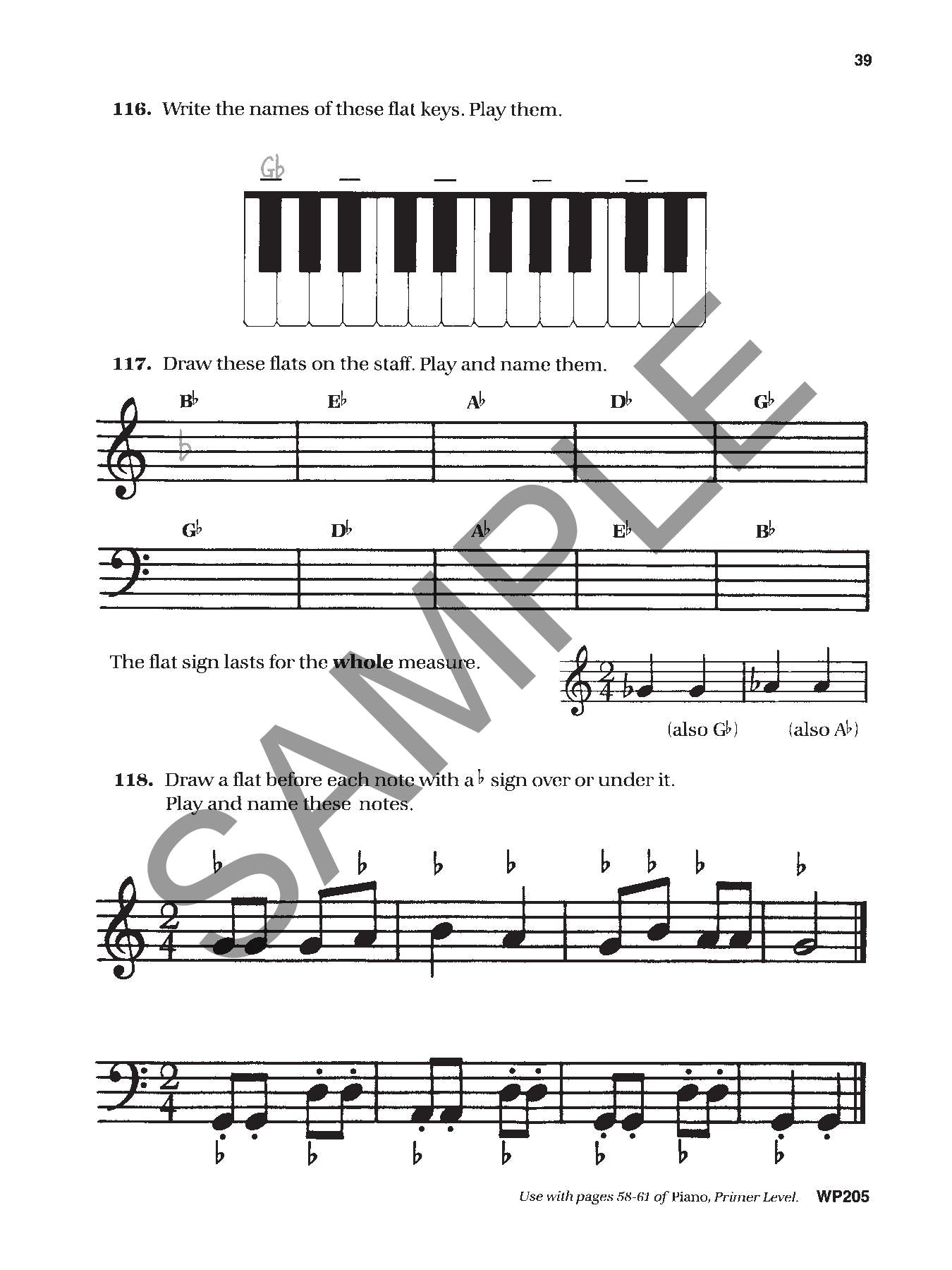 Bastien Piano Basics, Theory, Primer Level