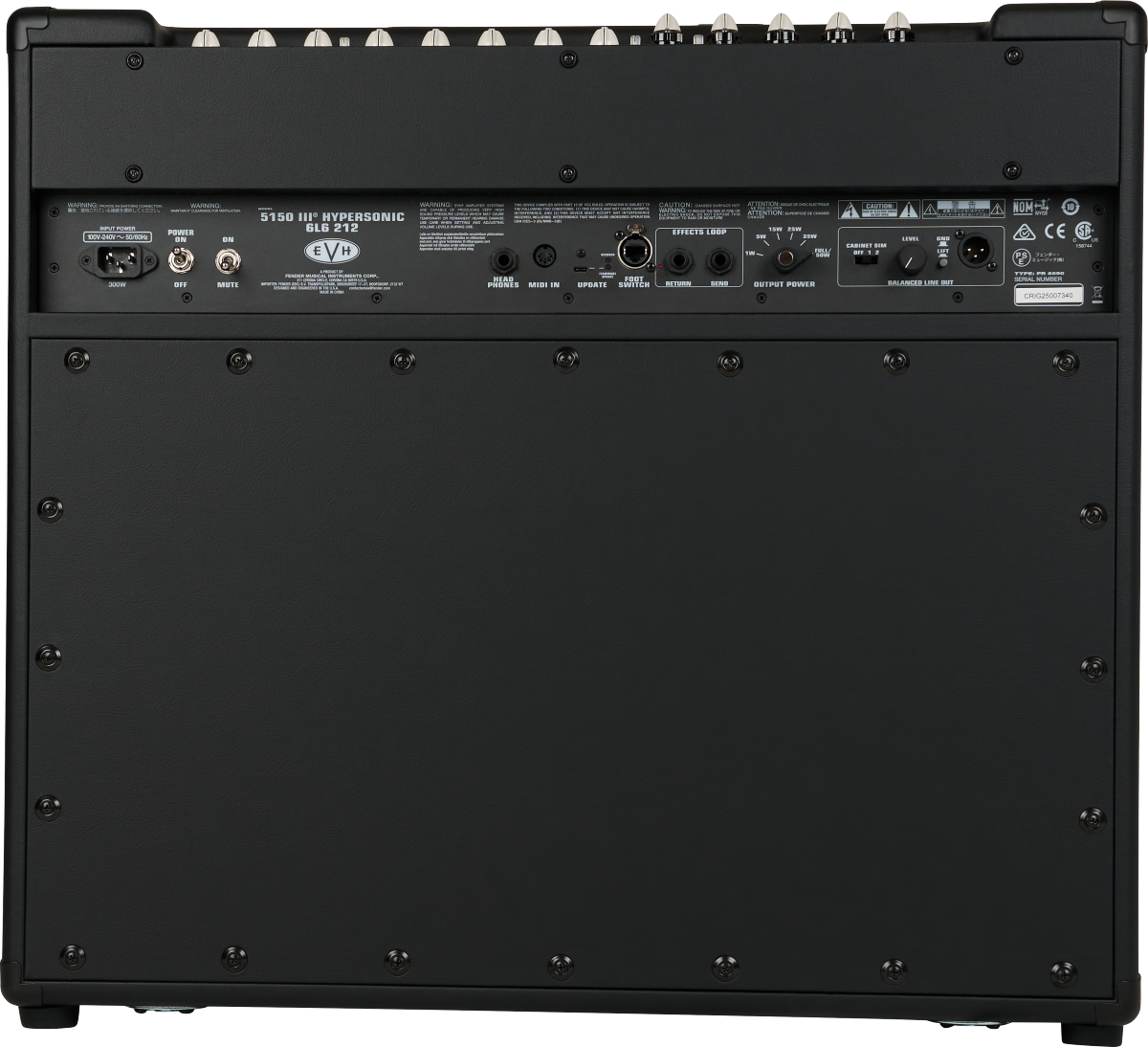 EVH 5150III Hypersonic Amp 6L6 2x12, Black