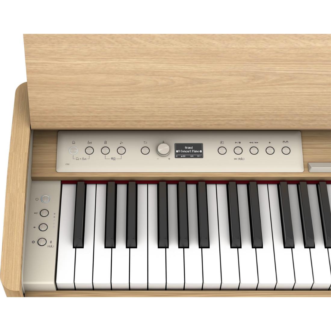 Roland F701 Digital Piano, Light Oak