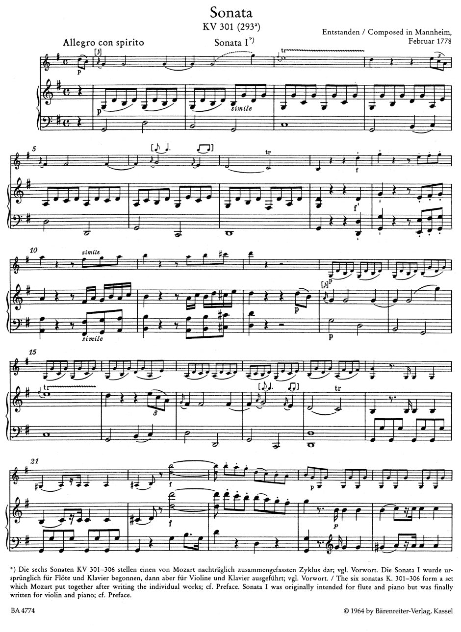 Mozart: The Mannheim, Paris, Salzburg Sonatas for Violin & Piano