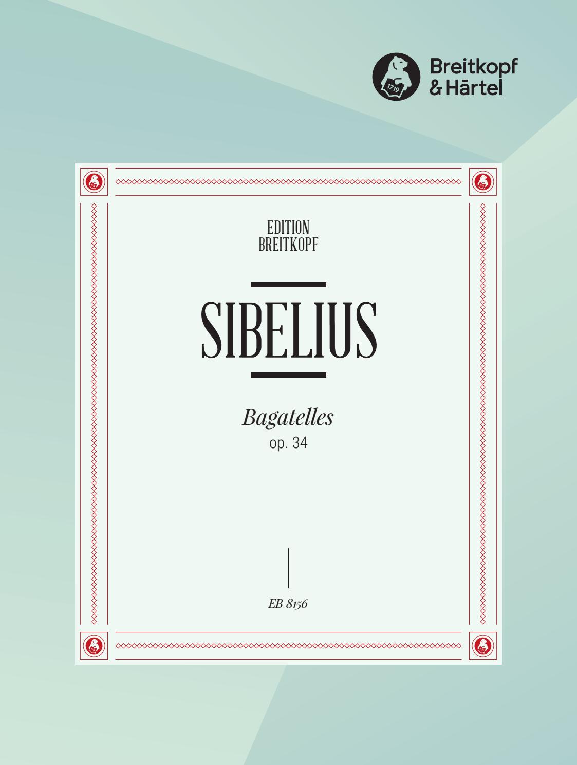 Sibelius: Bagatelles Op. 34 for Piano