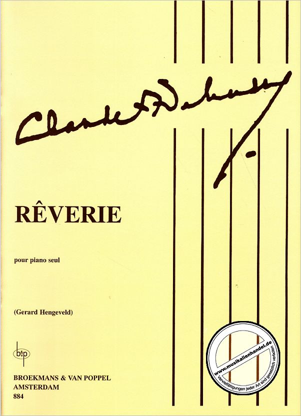 Claude Debussy REVERIE for piano solo