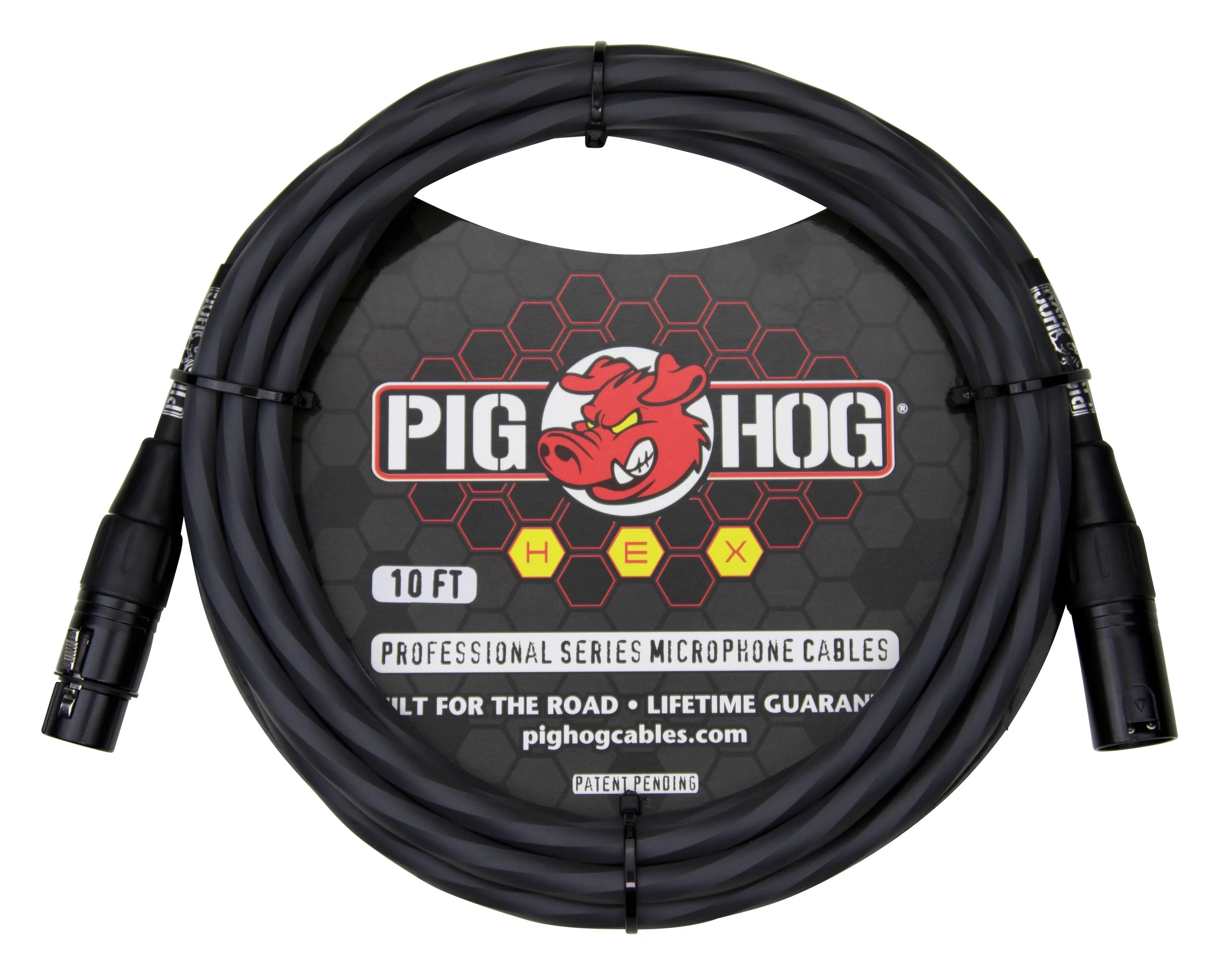 Pig Hog Hex Mic Cable 10ft, Grey
