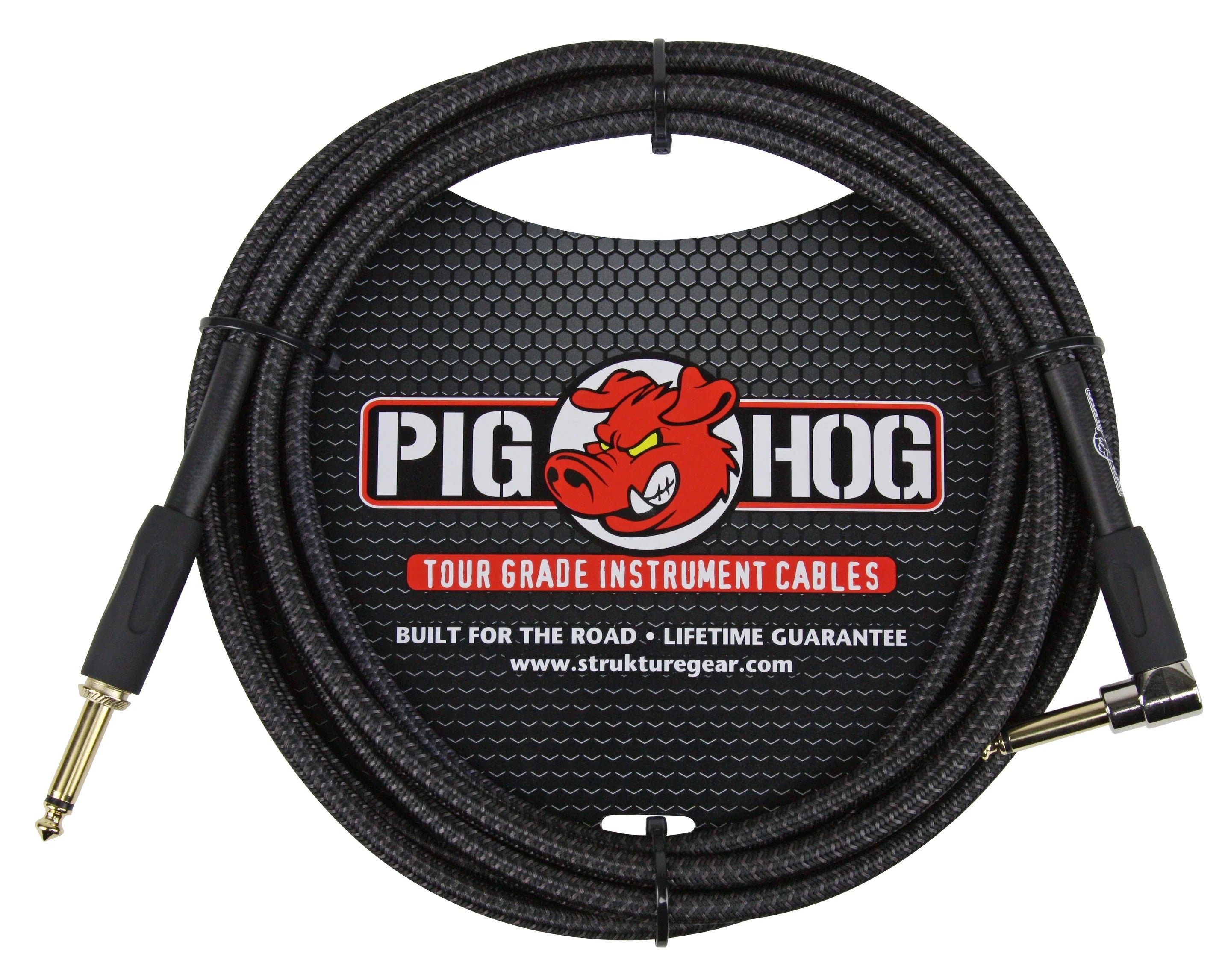 Pig Hog Instrument Cable 10ft Right Angle