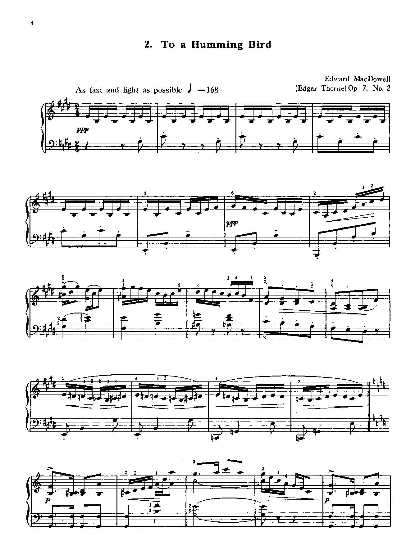 MacDowell: Six Fancies, Opus 7 for the Piano