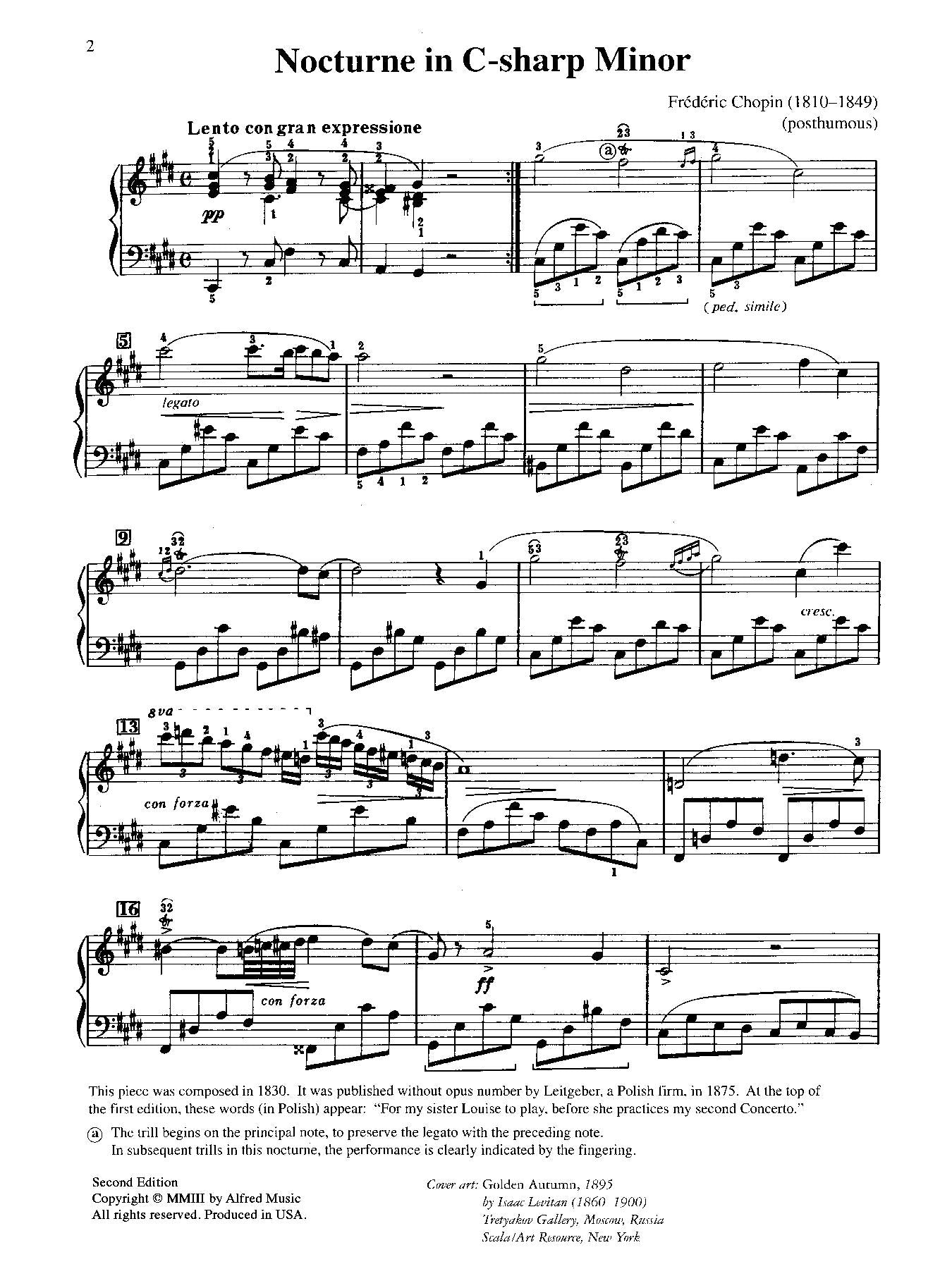 Chopin: Nocturne in C-sharp Minor (Posthumous)
