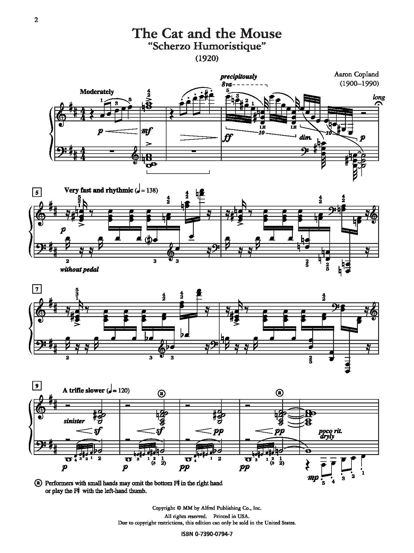 Copland, The Cat and the Mouse