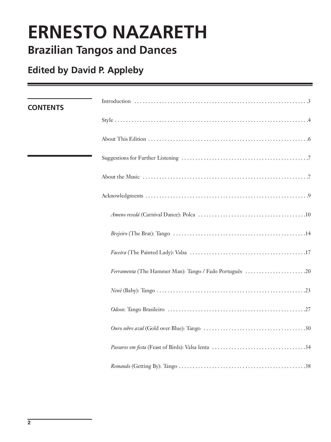 Nazareth: Brazilian Tangos and Dances