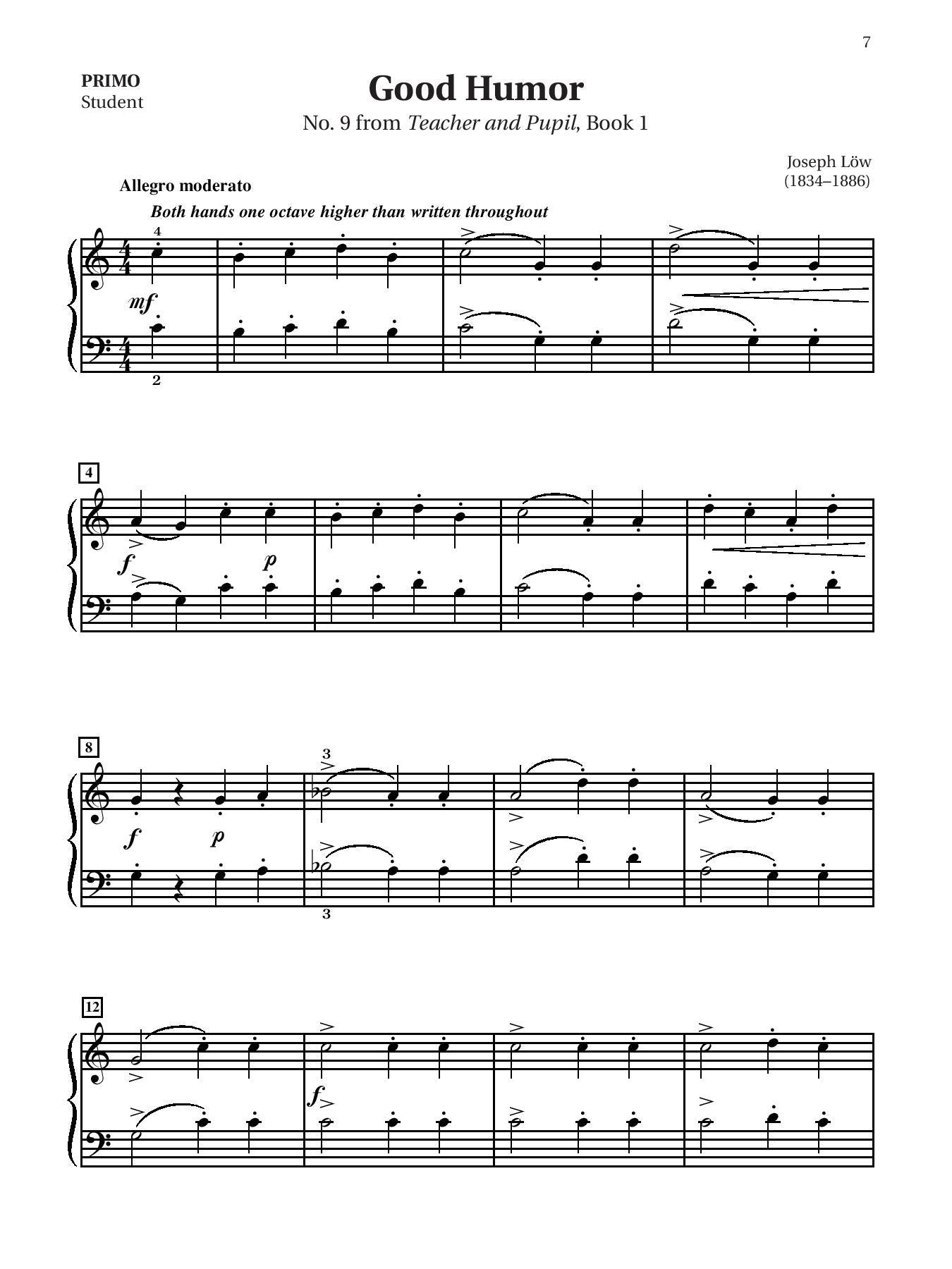 Easy Classical Piano Duets for Teacher and Student, Book 2