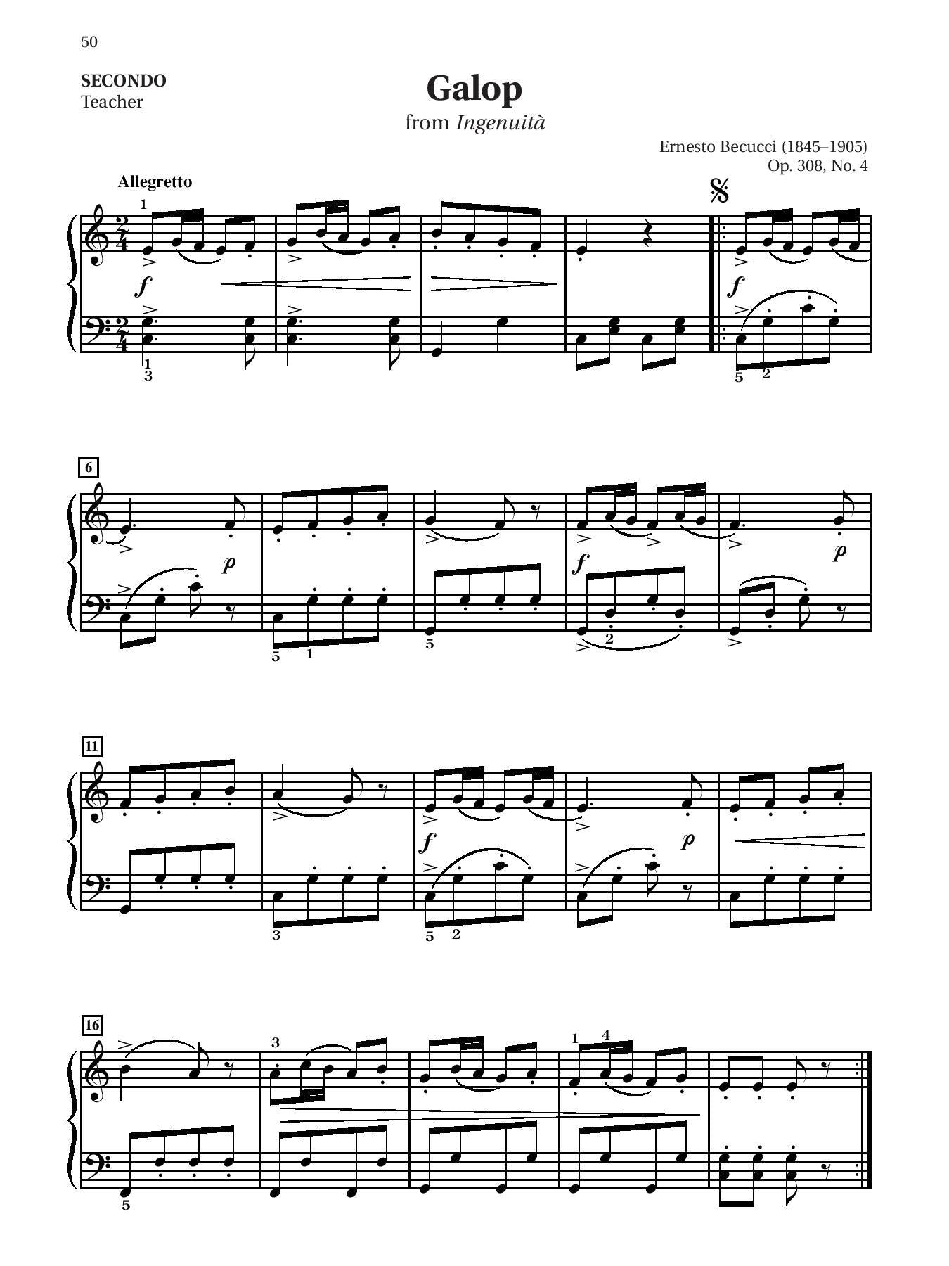 Easy Classical Piano Duets for Teacher and Student, Book 2