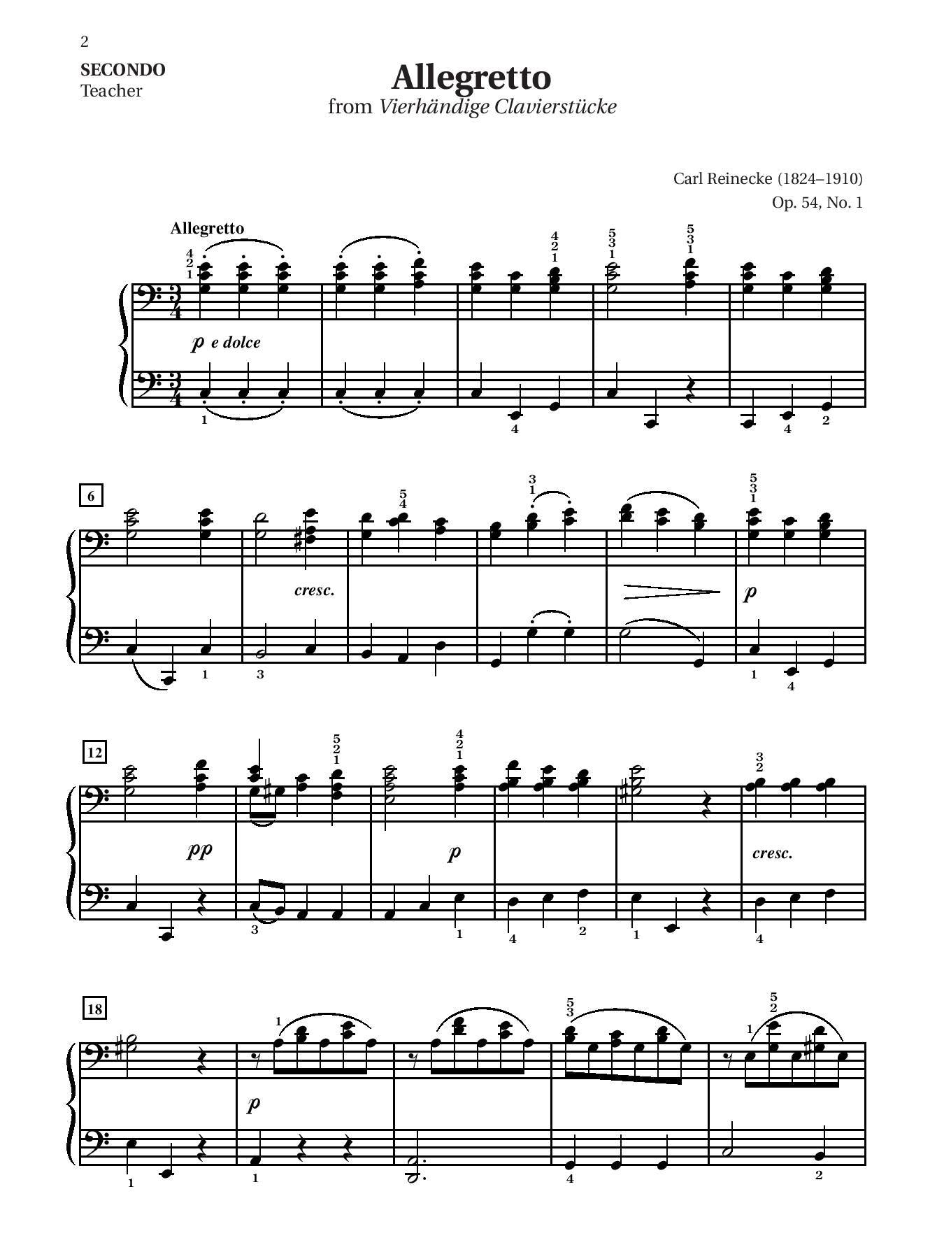 Easy Classical Piano Duets for Teacher and Student, Book 3