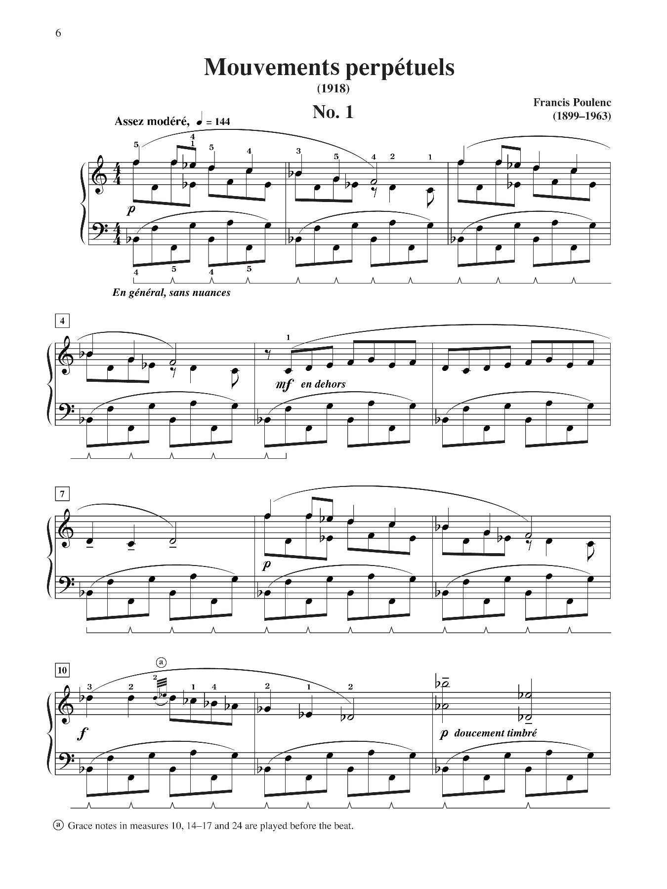 Poulenc: Mouvements perpétuels