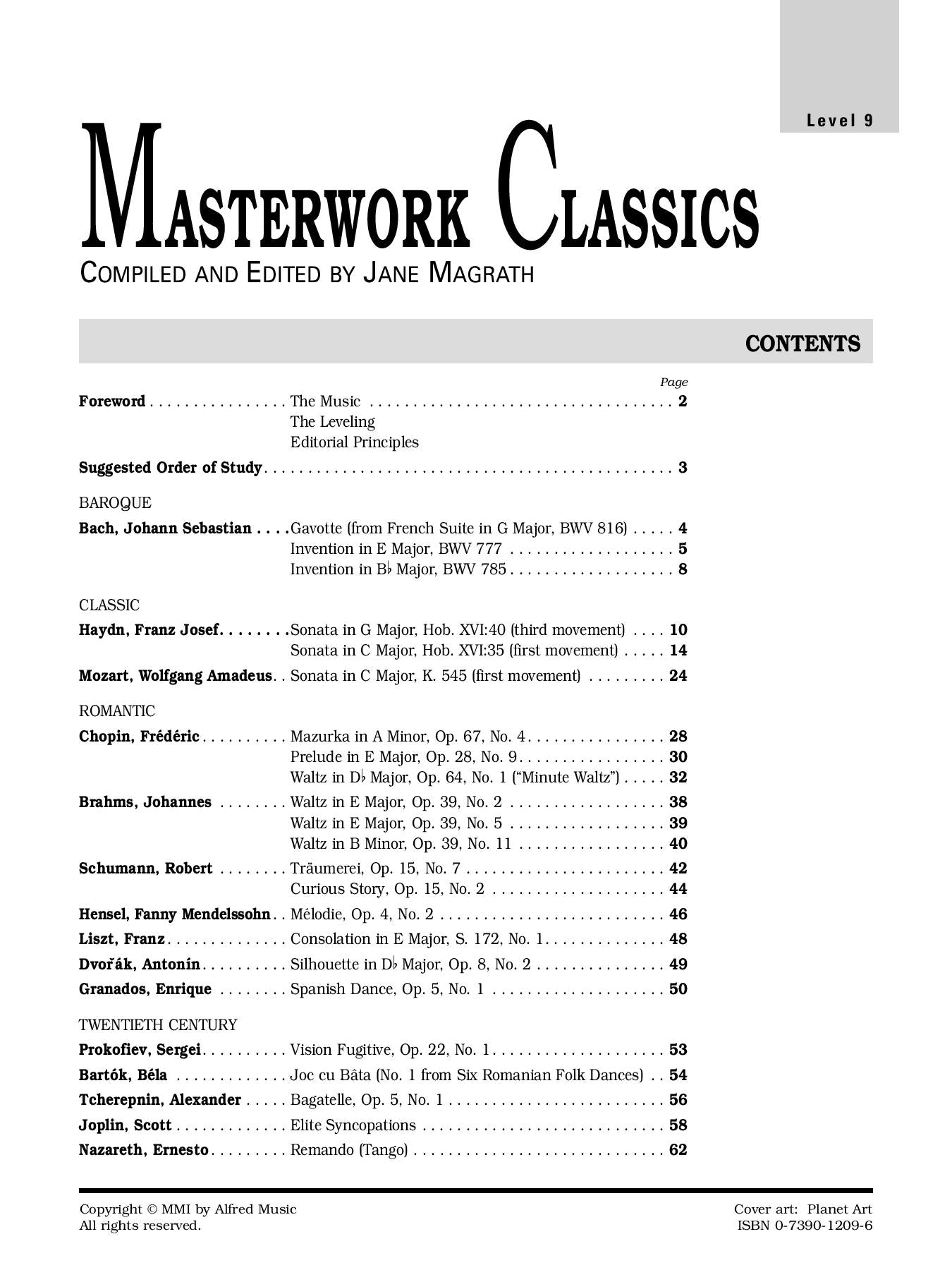 Masterwork Classics, Level 9