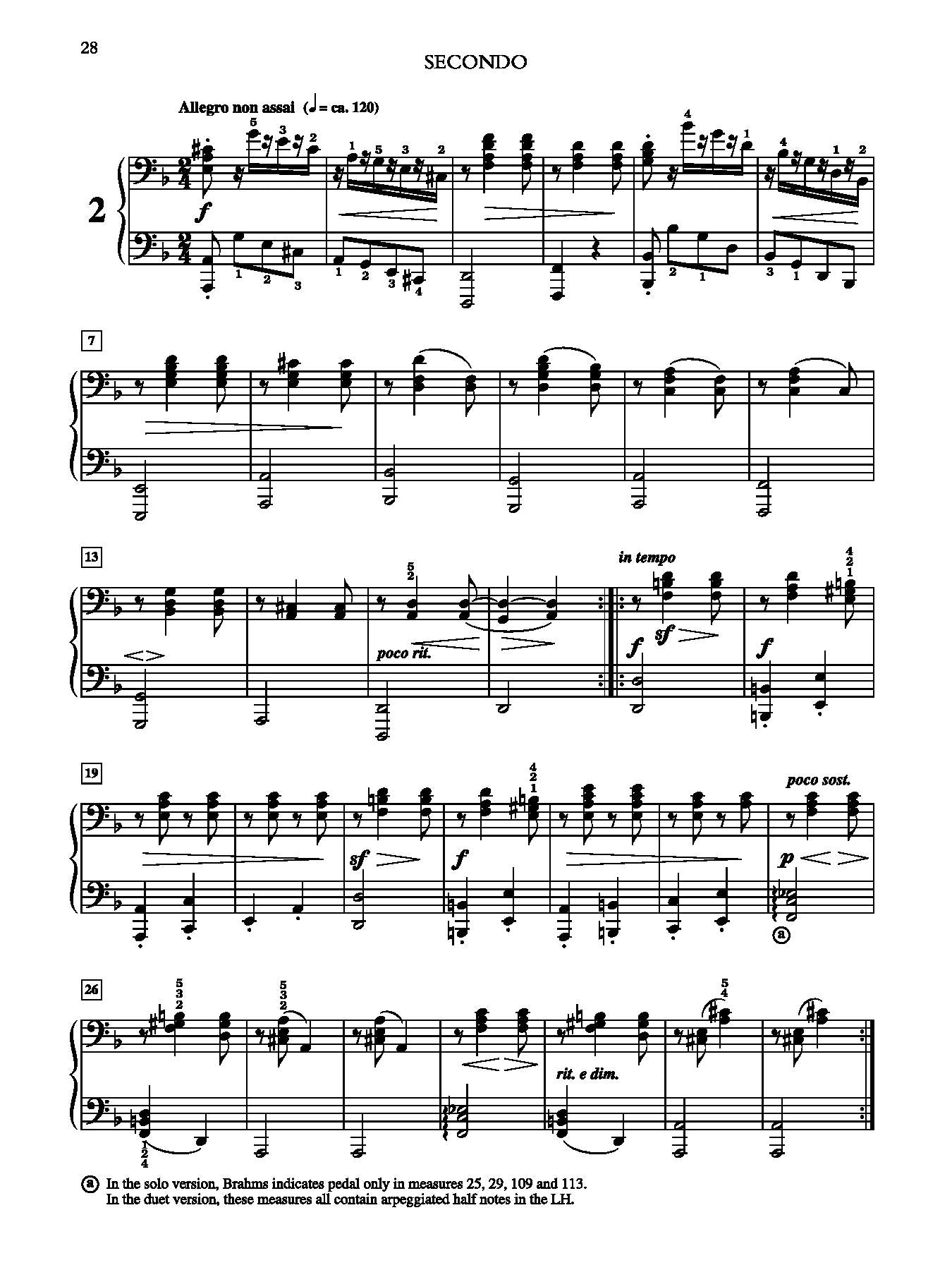 Brahms: Hungarian Dances, Volume 1 for Piano Duet