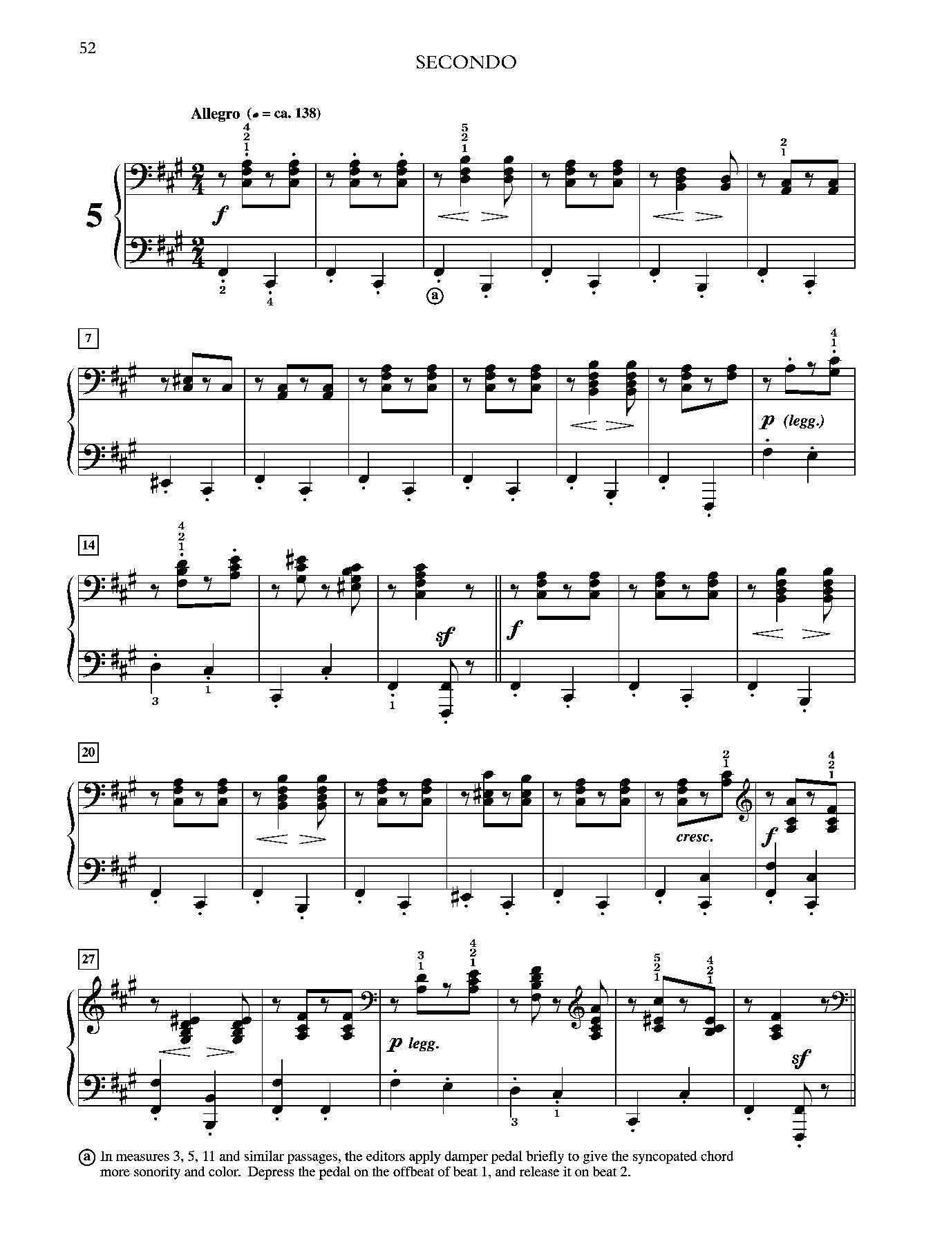 Brahms: Hungarian Dances, Volume 1 for Piano Duet