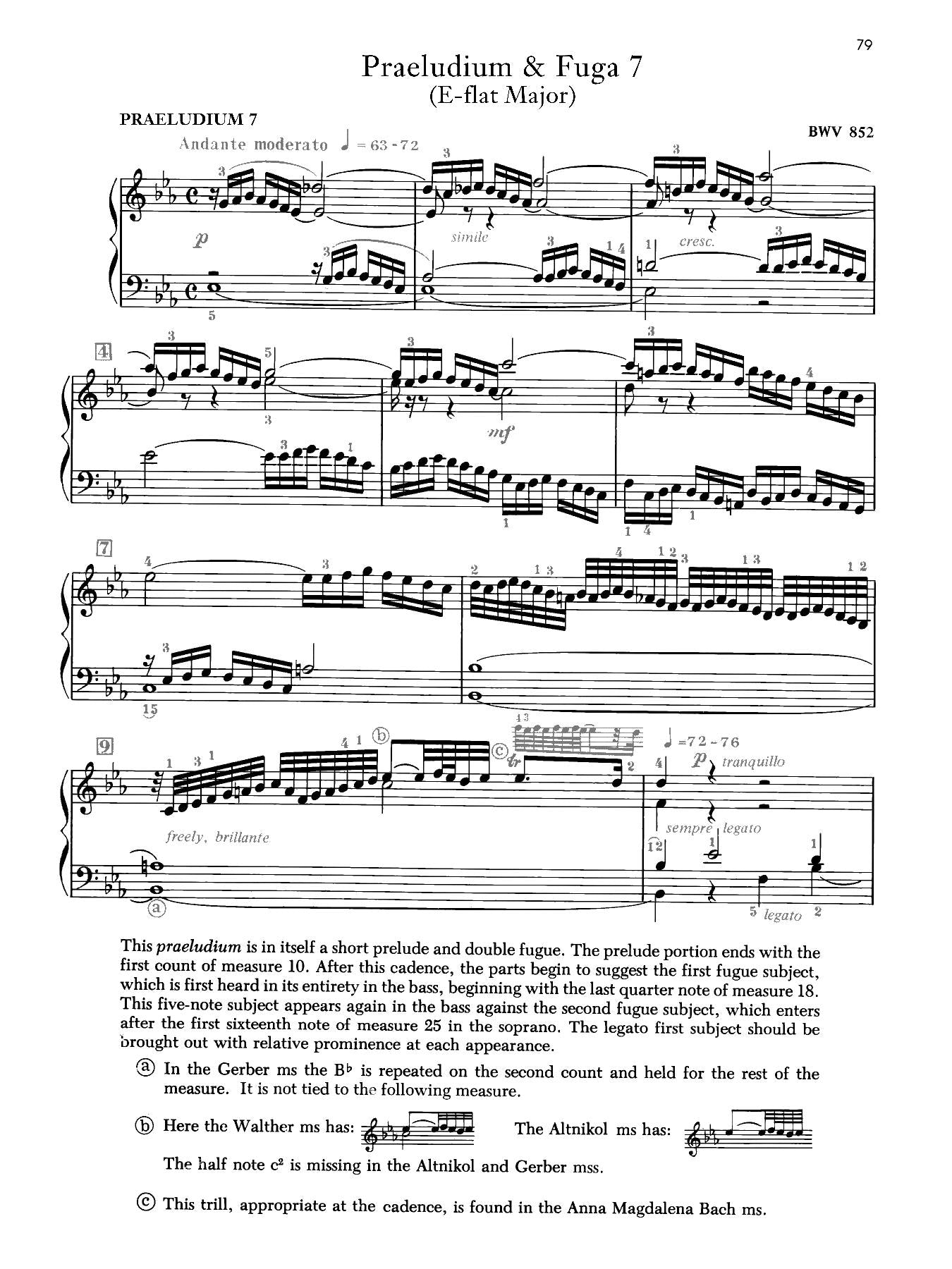 J. S. Bach: The Well-Tempered Clavier, Volume I