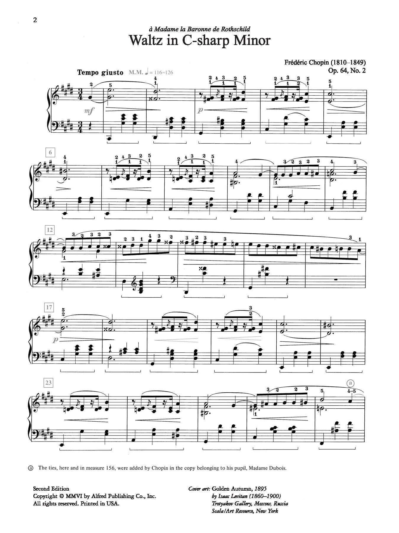 Chopin: Waltz in C-sharp Minor, Opus 64, No. 2