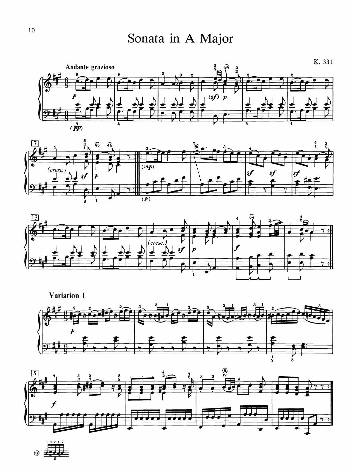 Mozart: Sonata in A Major, K. 331 (Complete)