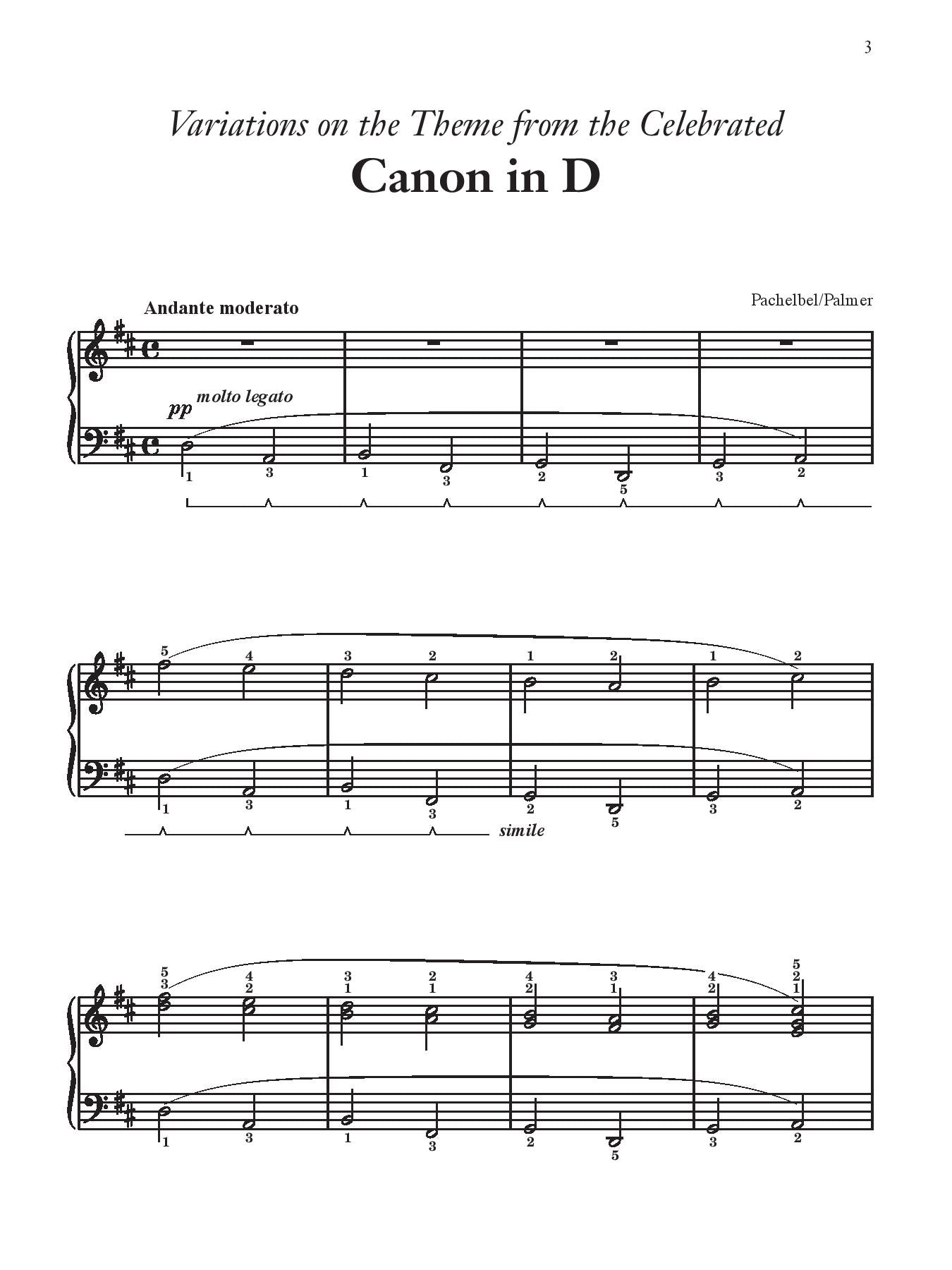 Pachelbel: Canon in D for Piano Solo