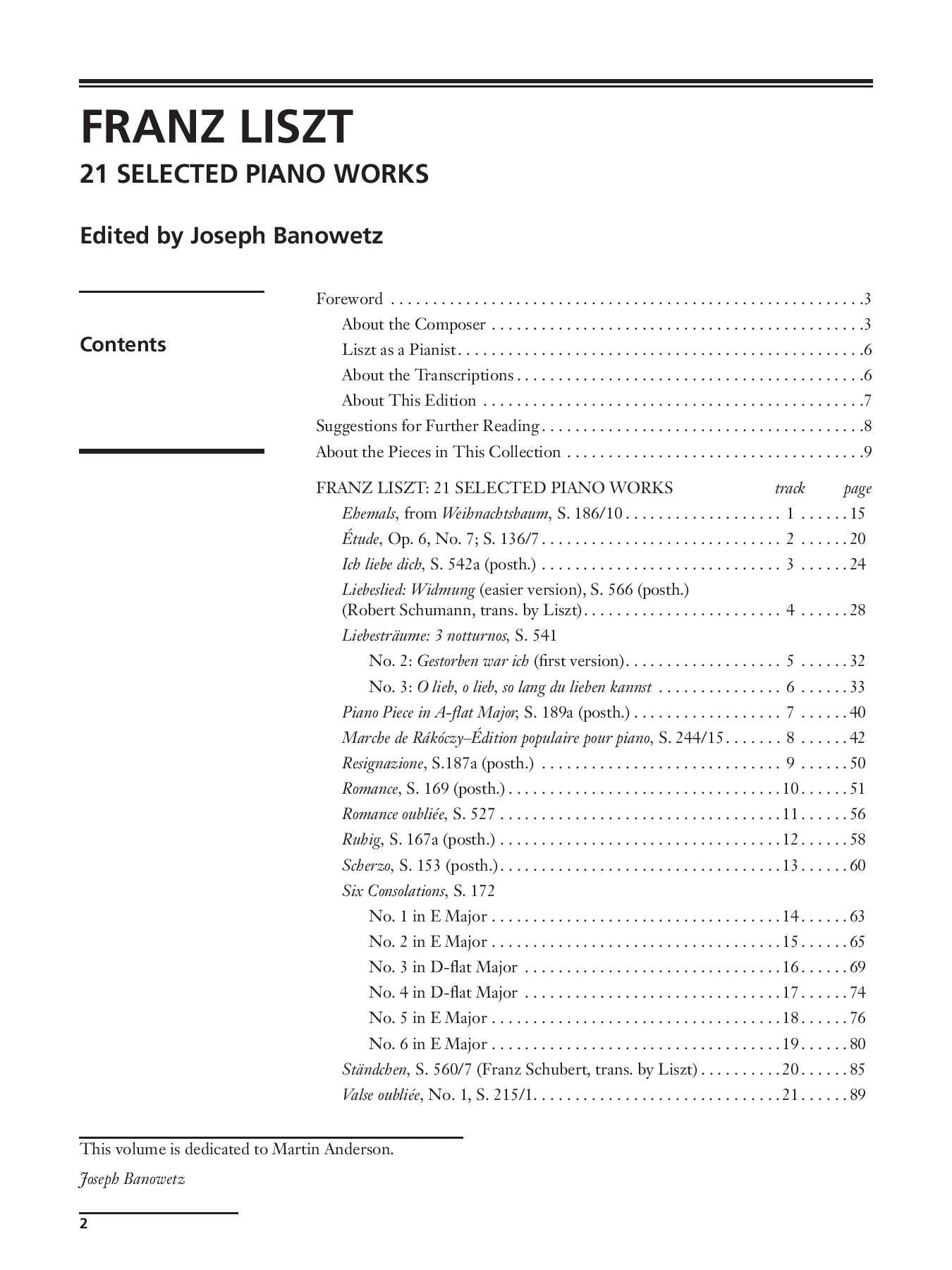 Liszt: 21 Selected Piano Works