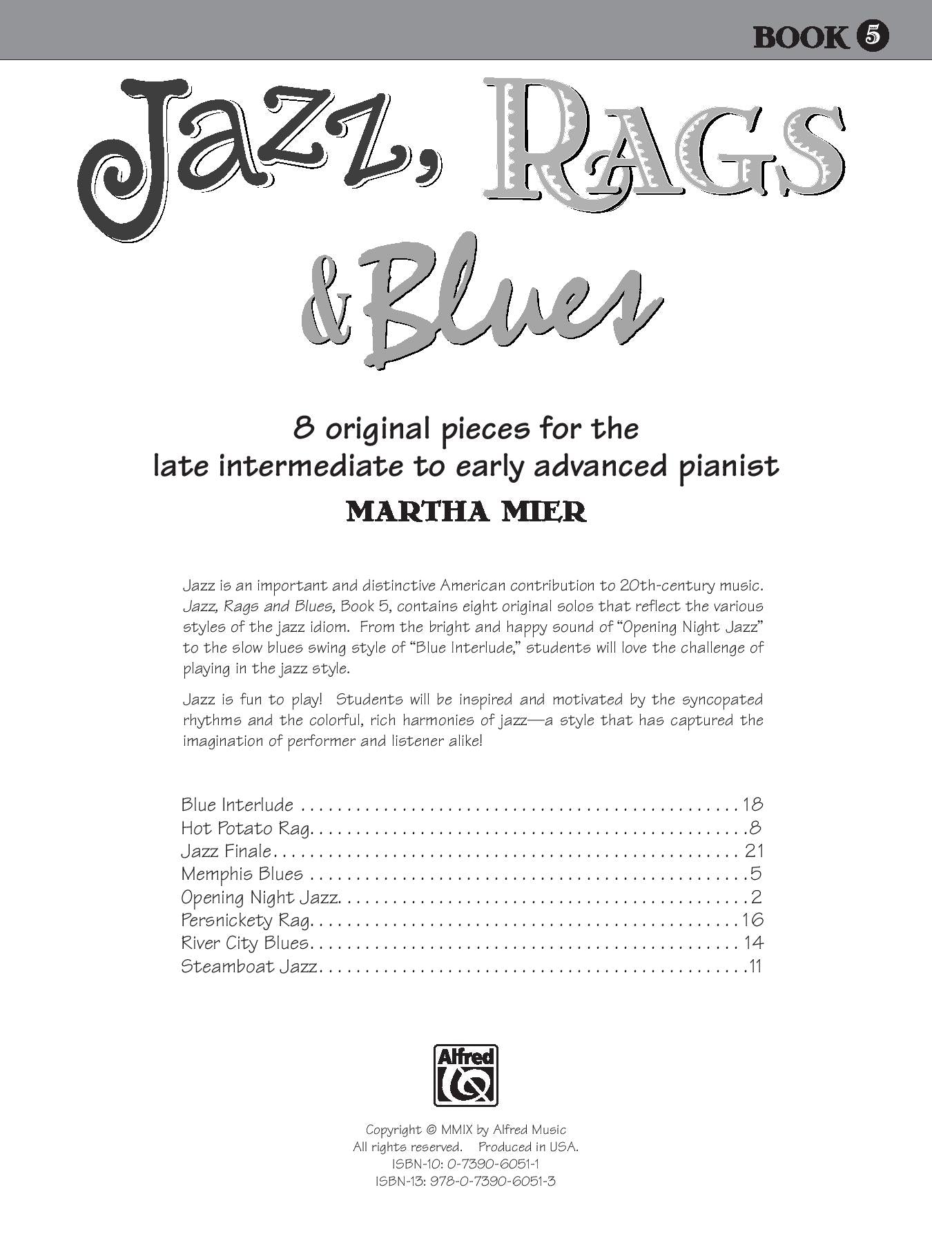 Jazz, Rags & Blues, Book 5