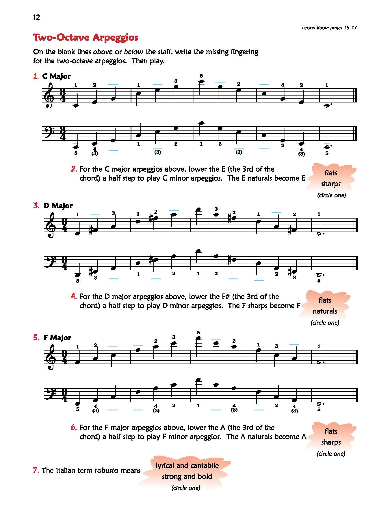 Alfred's Premier Piano Course, Theory 6