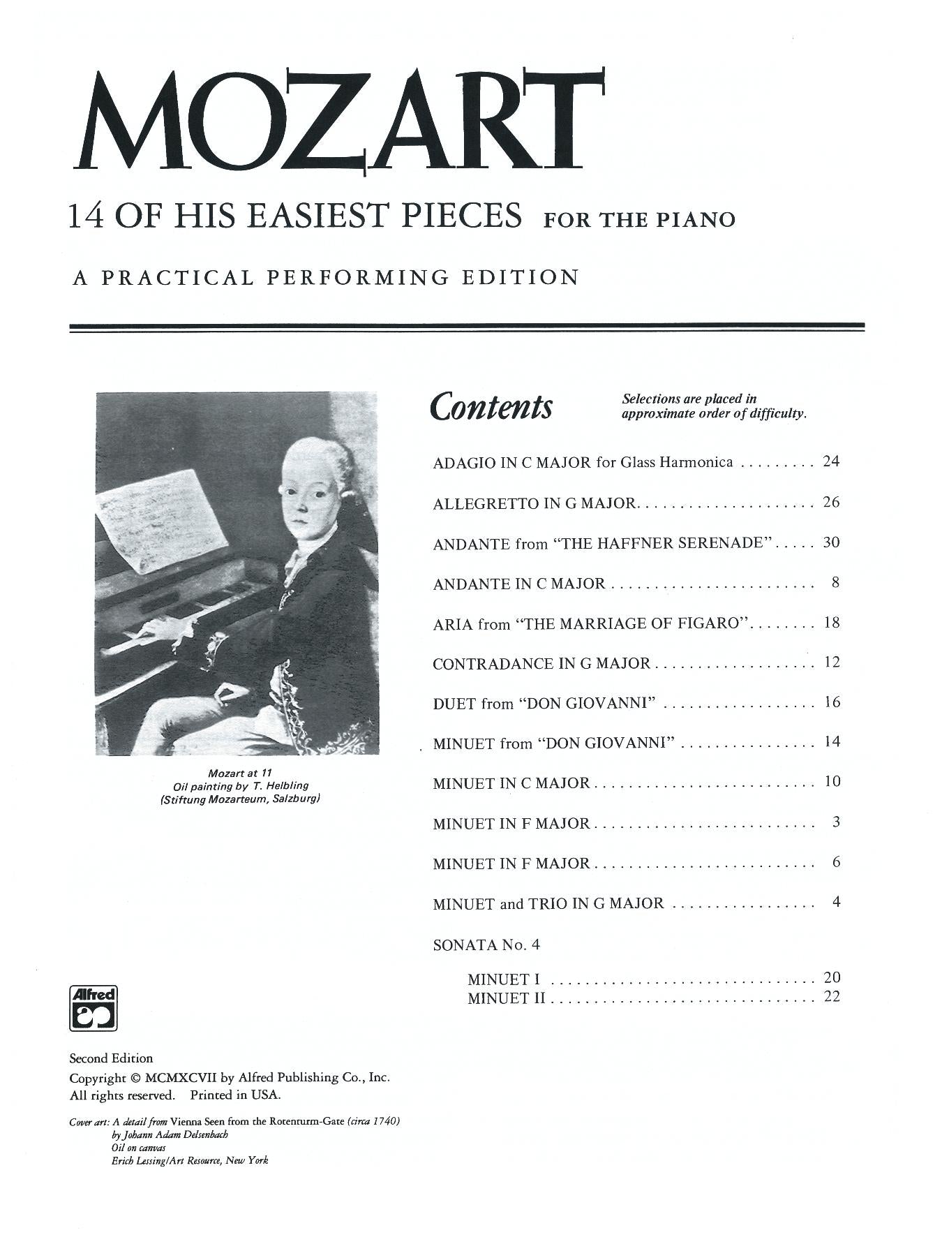Mozart: 14 of His Easiest Piano Pieces