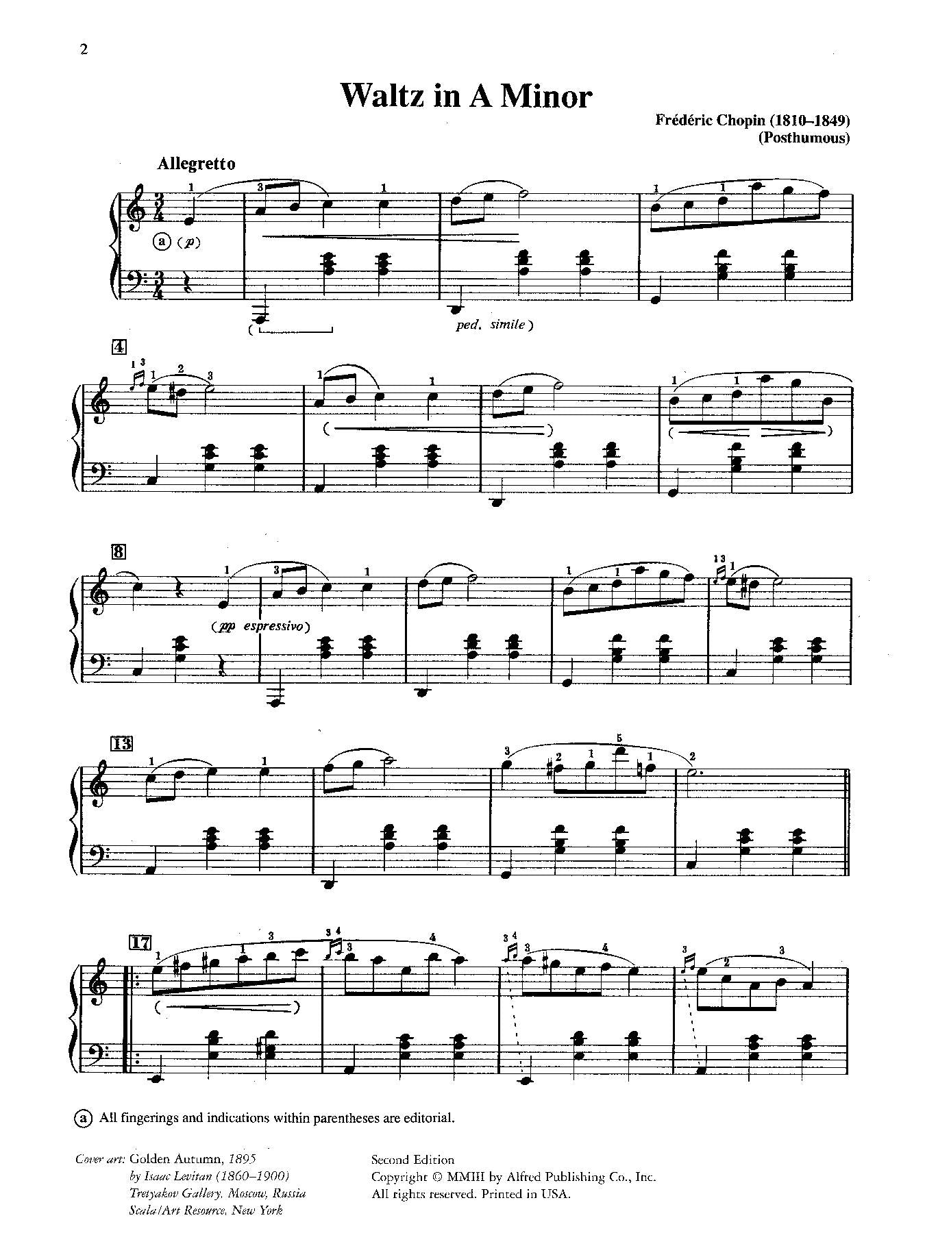 Chopin: Waltz in A Minor
