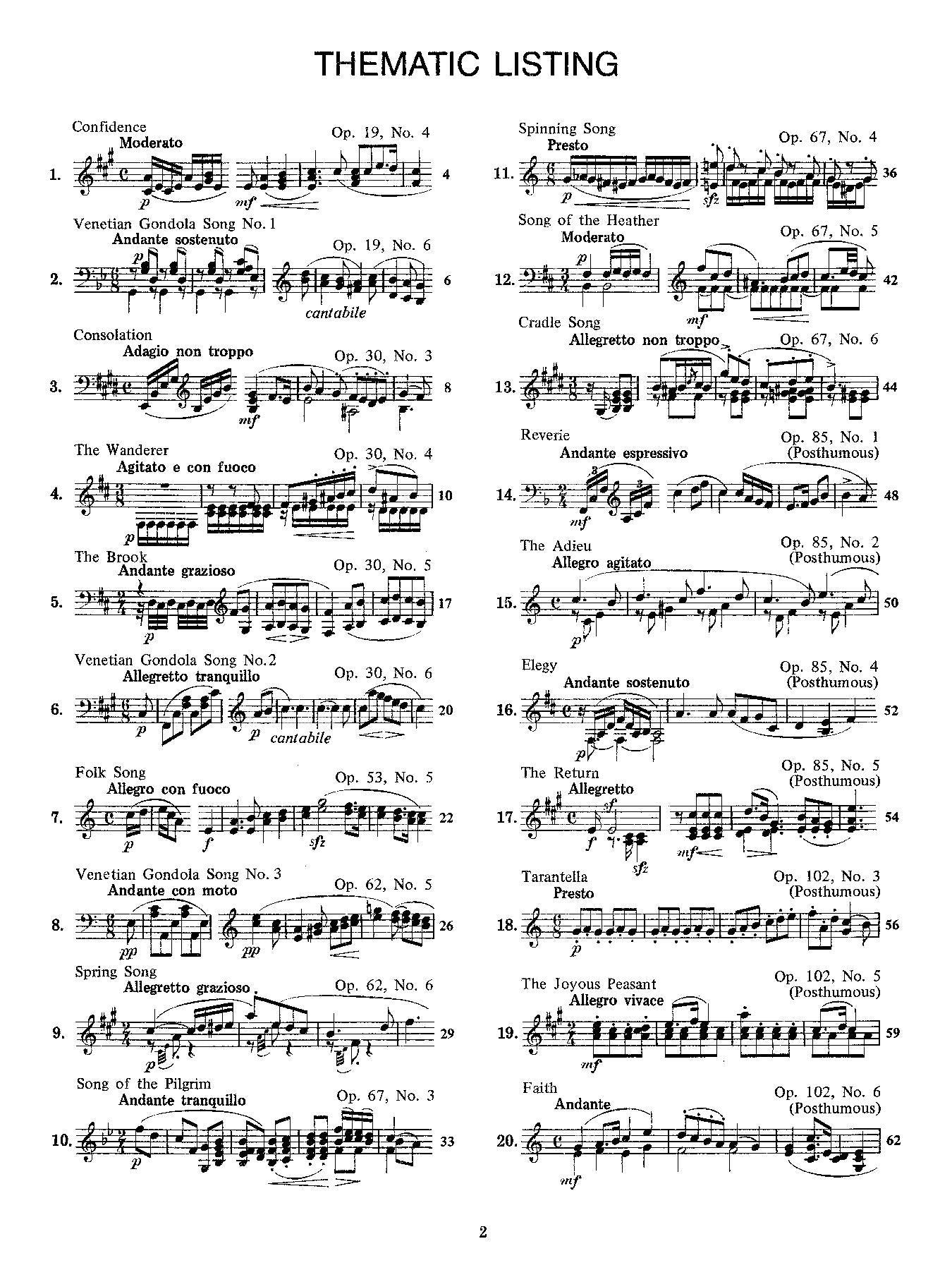 Mendelssohn: Songs Without Words (Selected Favorites)