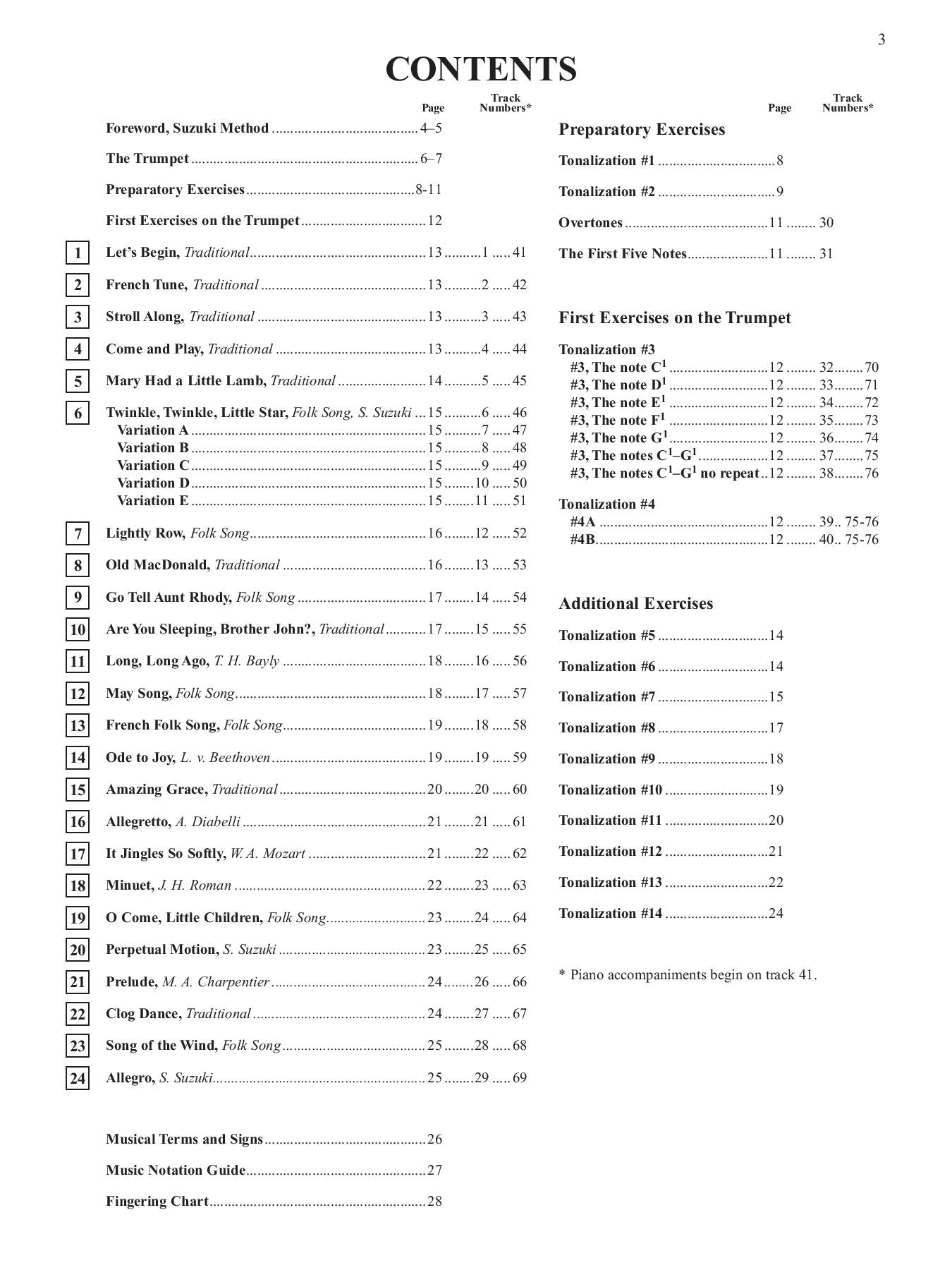 Suzuki Trumpet School, Volume 1