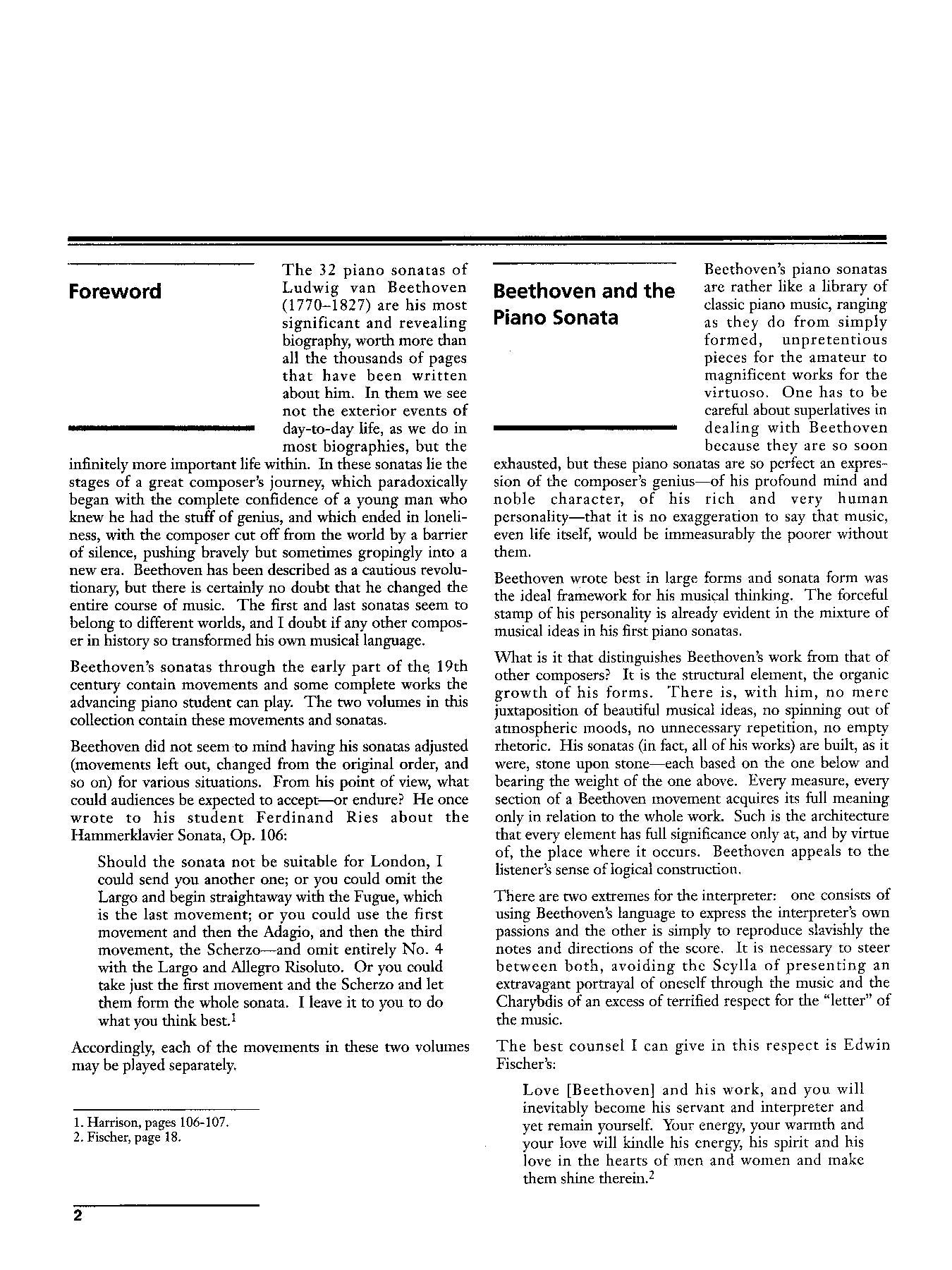 Beethoven: Selected Intermediate to Early Advanced Piano Sonata Movements, Volume 2